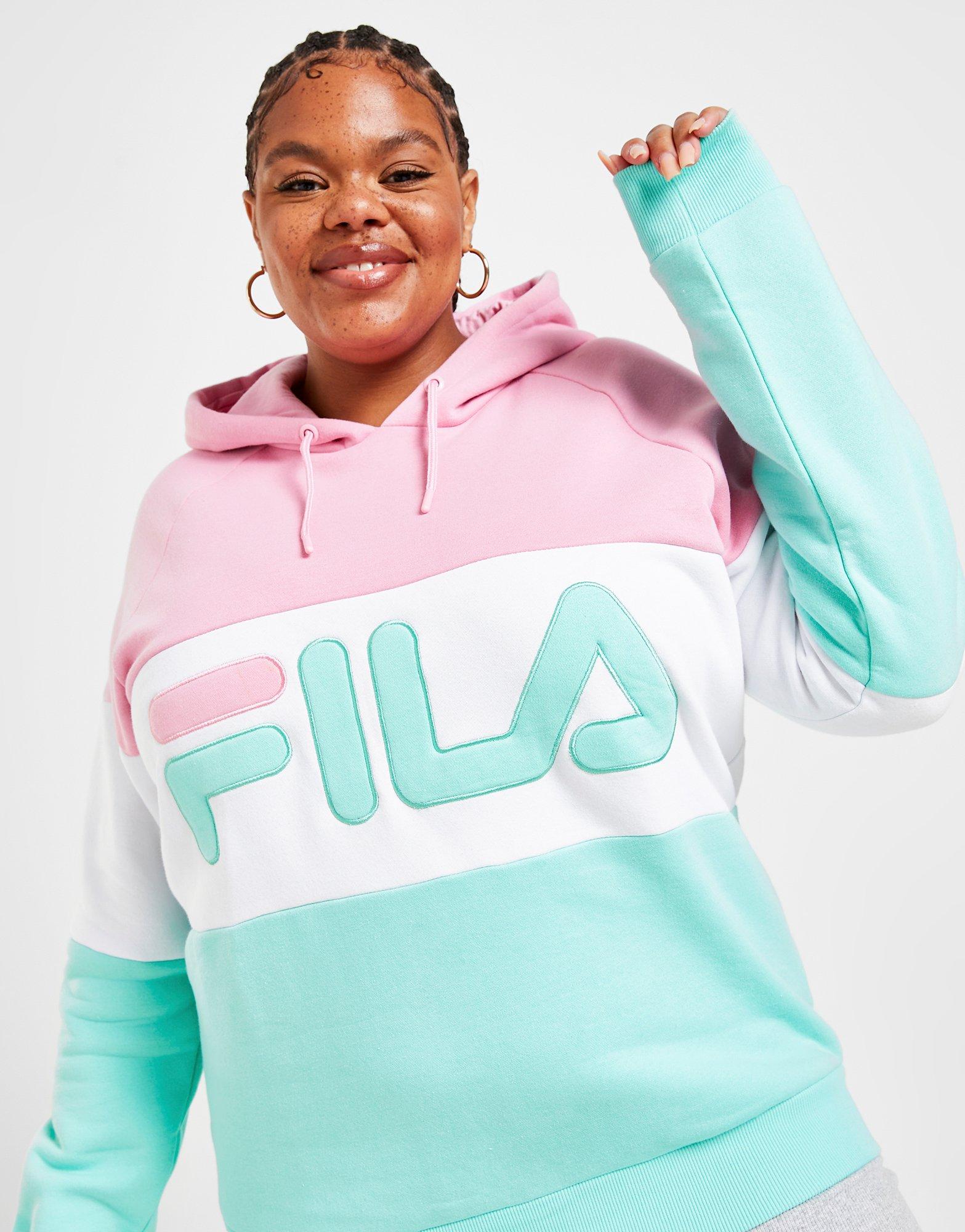 Fila Plus Size Colour Block Boyfriend Hoodie