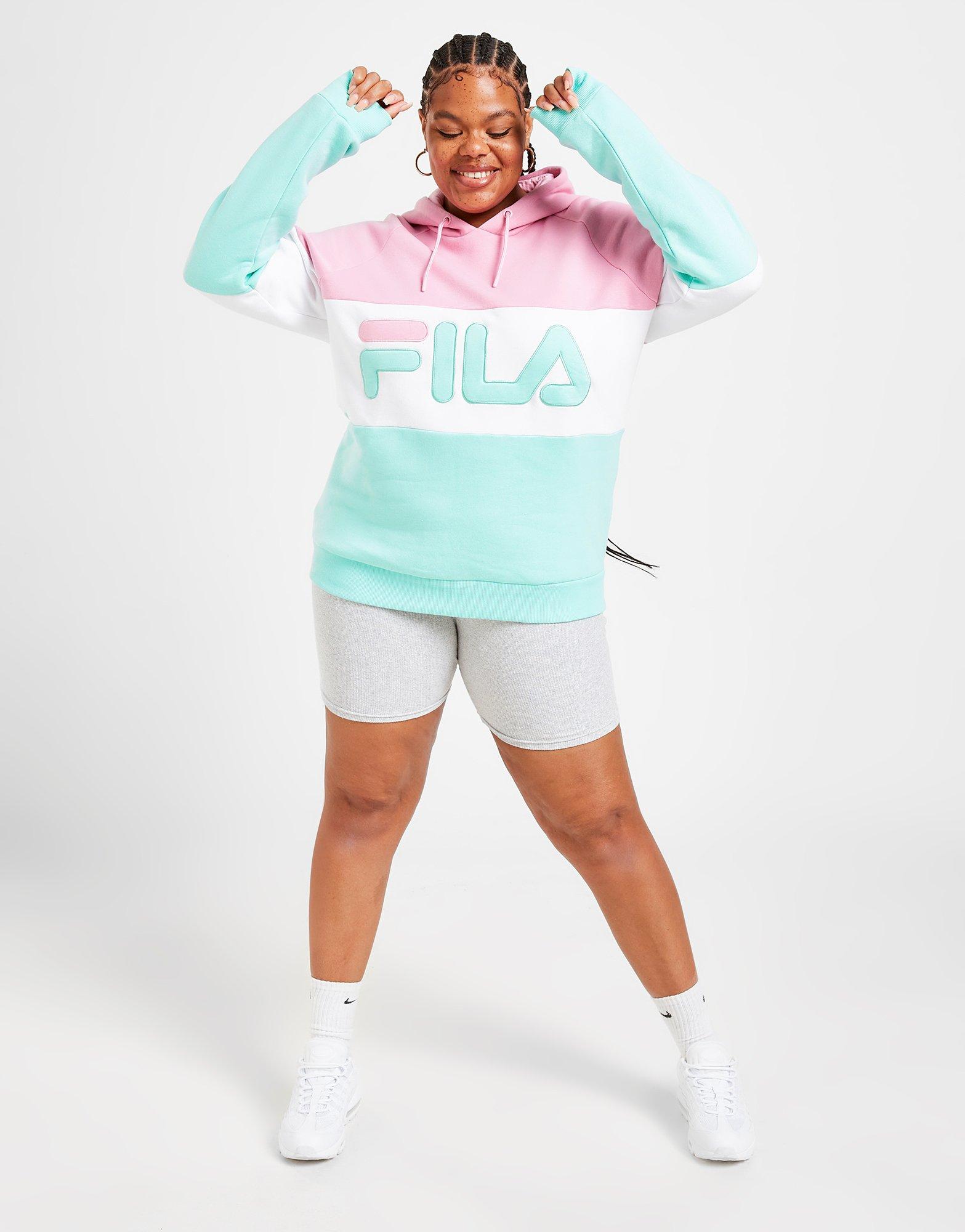 Fila Plus Size Colour Block Boyfriend Hoodie