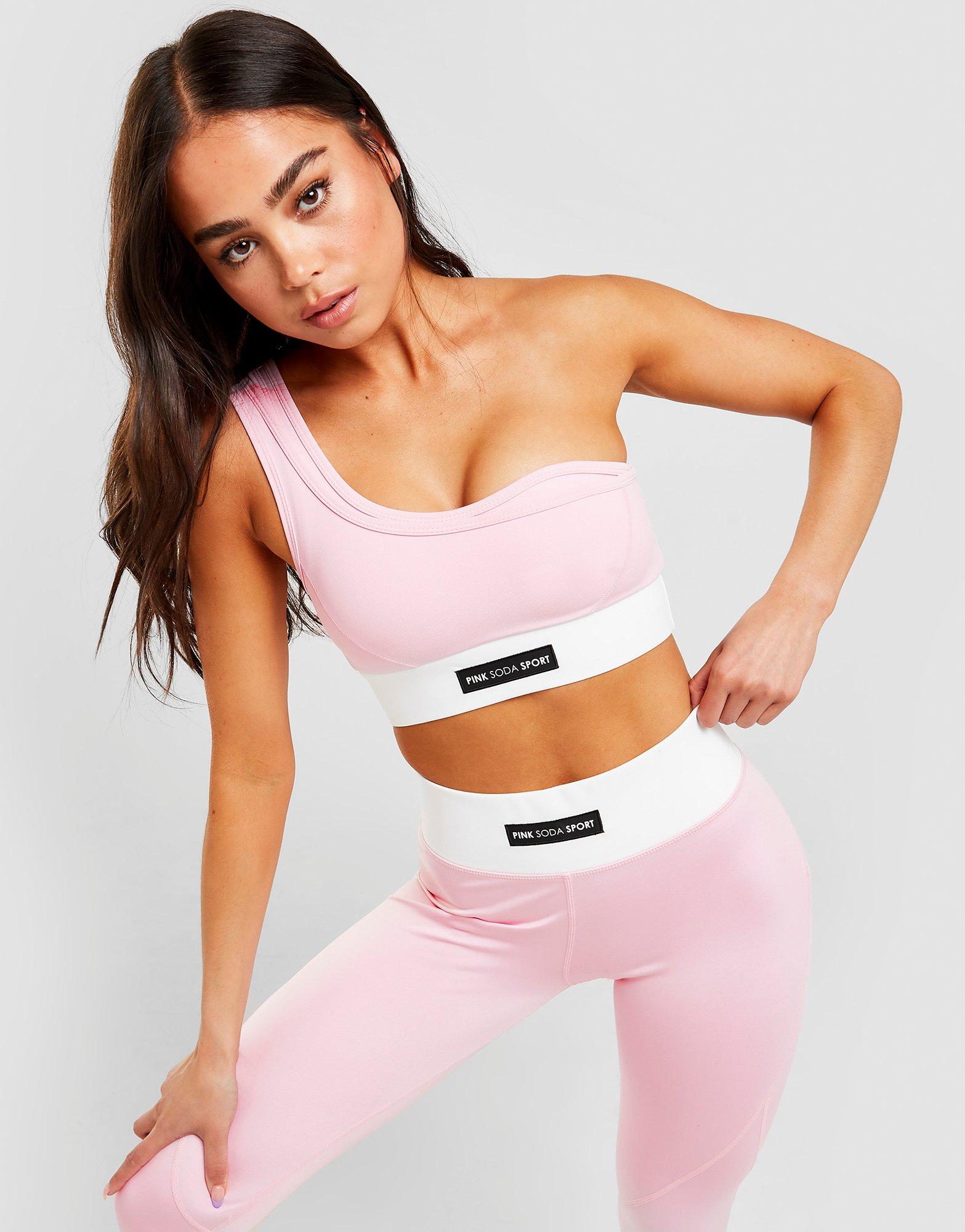 sports bra pink soda
