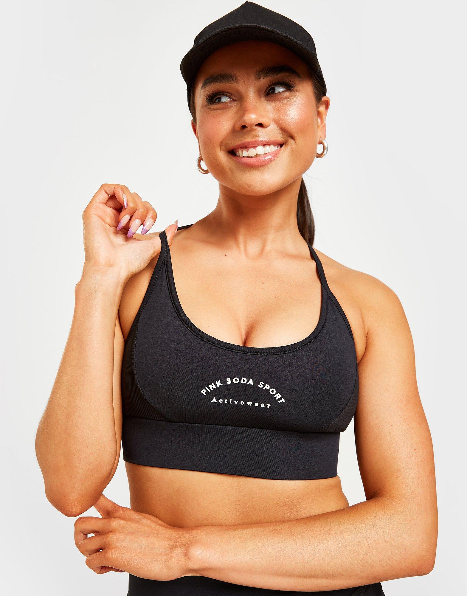 Pink Soda Sport Sorority Rib Panel Sports Bra