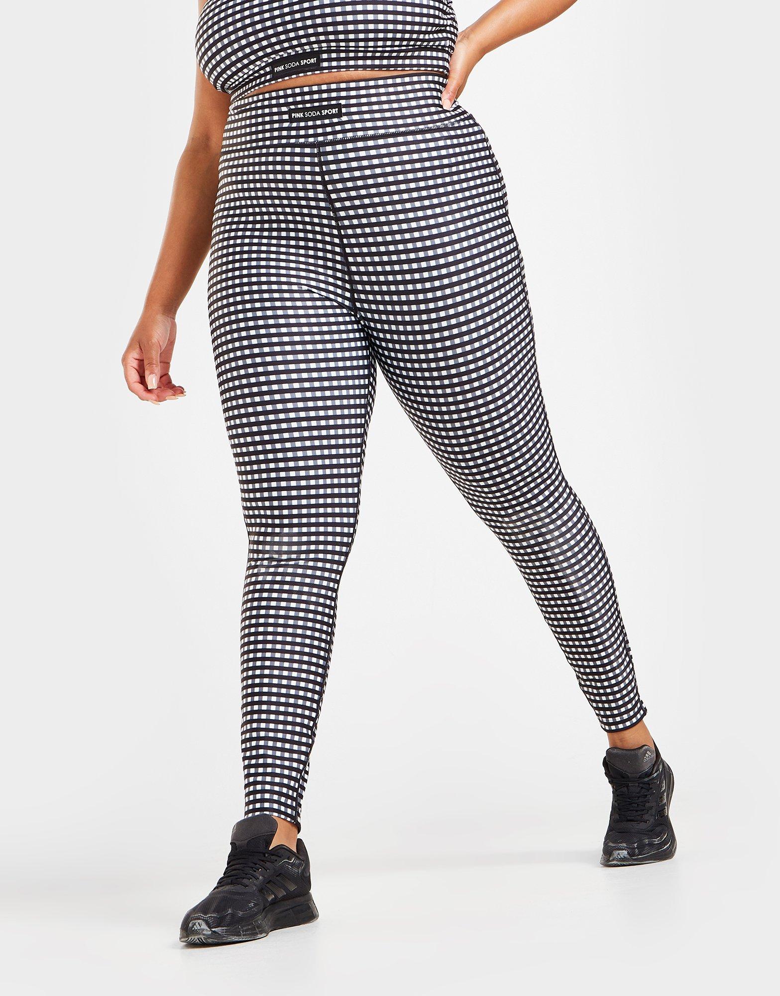 Pink Soda Sport Plus Size Gingham Tights