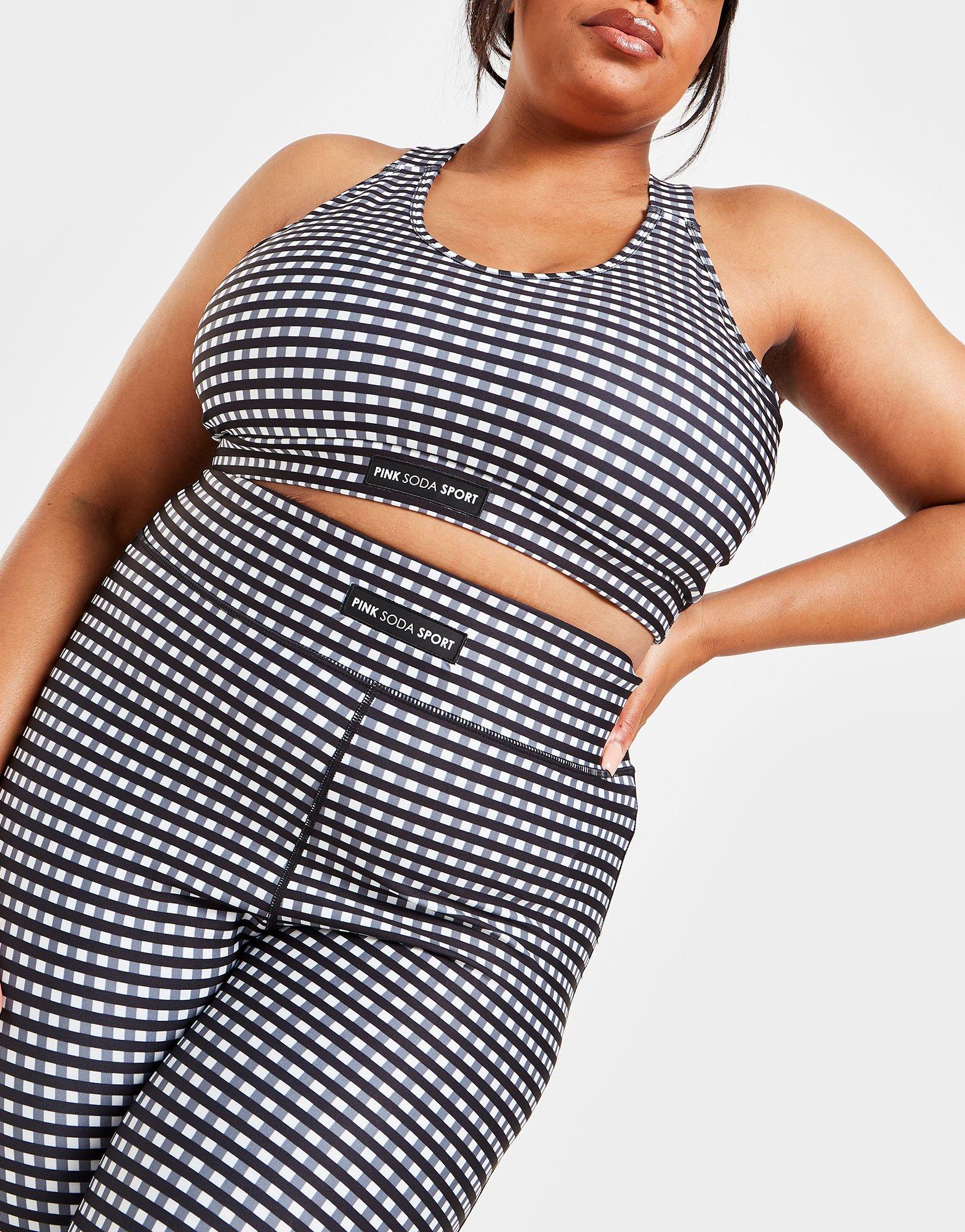 Pink Soda Sport Plus Size Gingham Tights