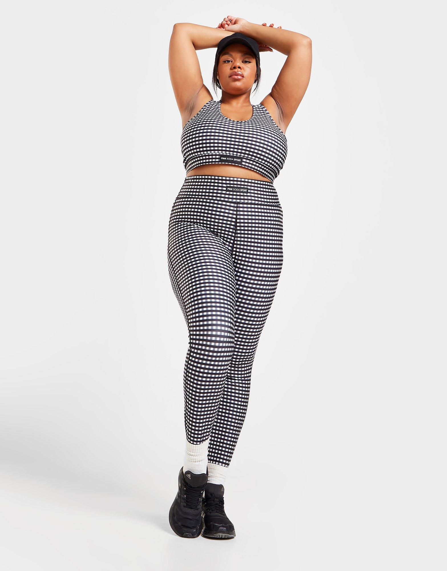 Pink Soda Sport Plus Size Gingham Tights