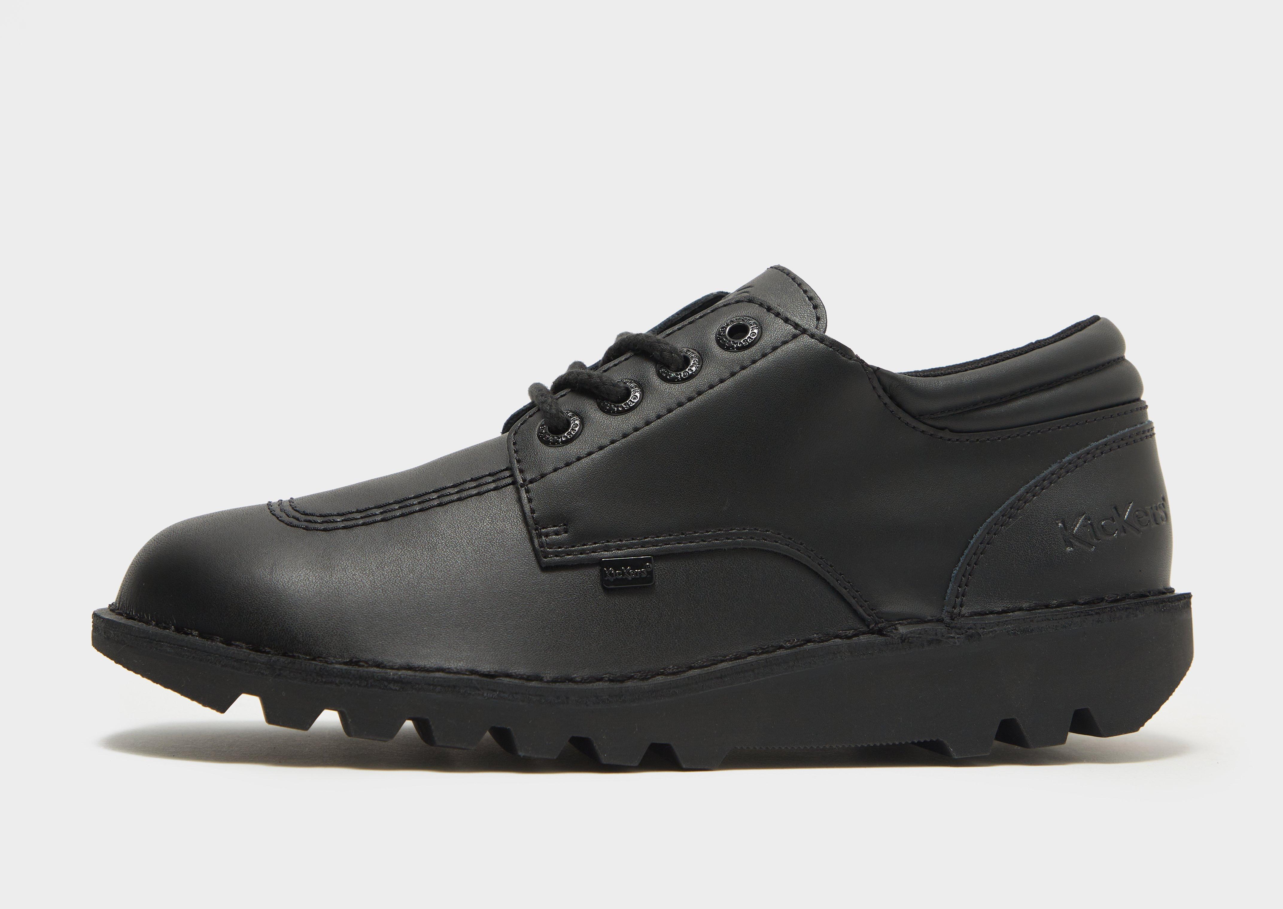 Kickers Mens Kick Lo Luxe Leather Black Shoes