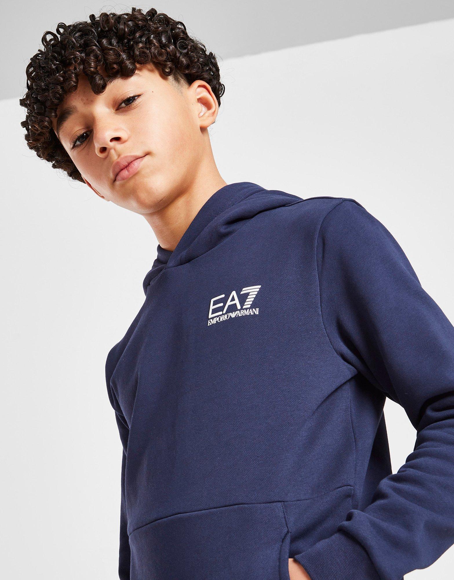 Blue Emporio Armani EA7 Overhead Fleece Tracksuit Junior | JD Sports  Malaysia