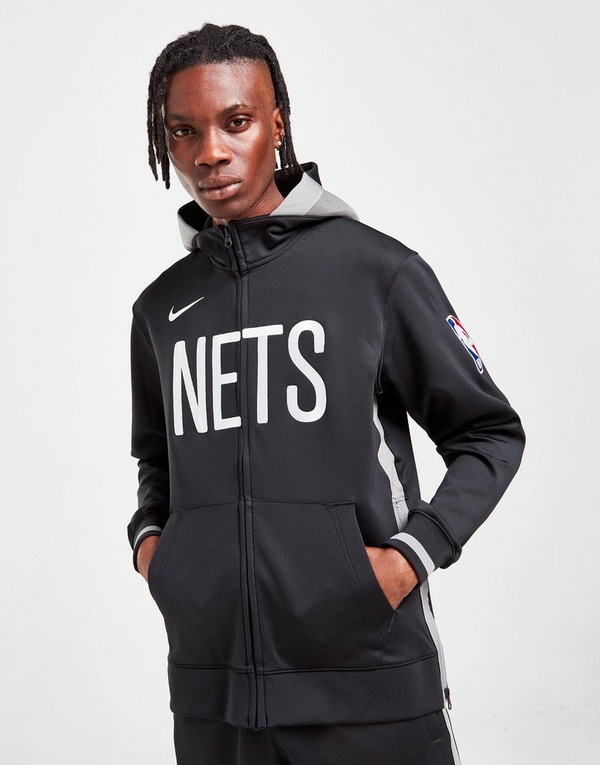 Brooklyn Nets Showtime Men's Nike Dri-FIT NBA Full-Zip Hoodie.