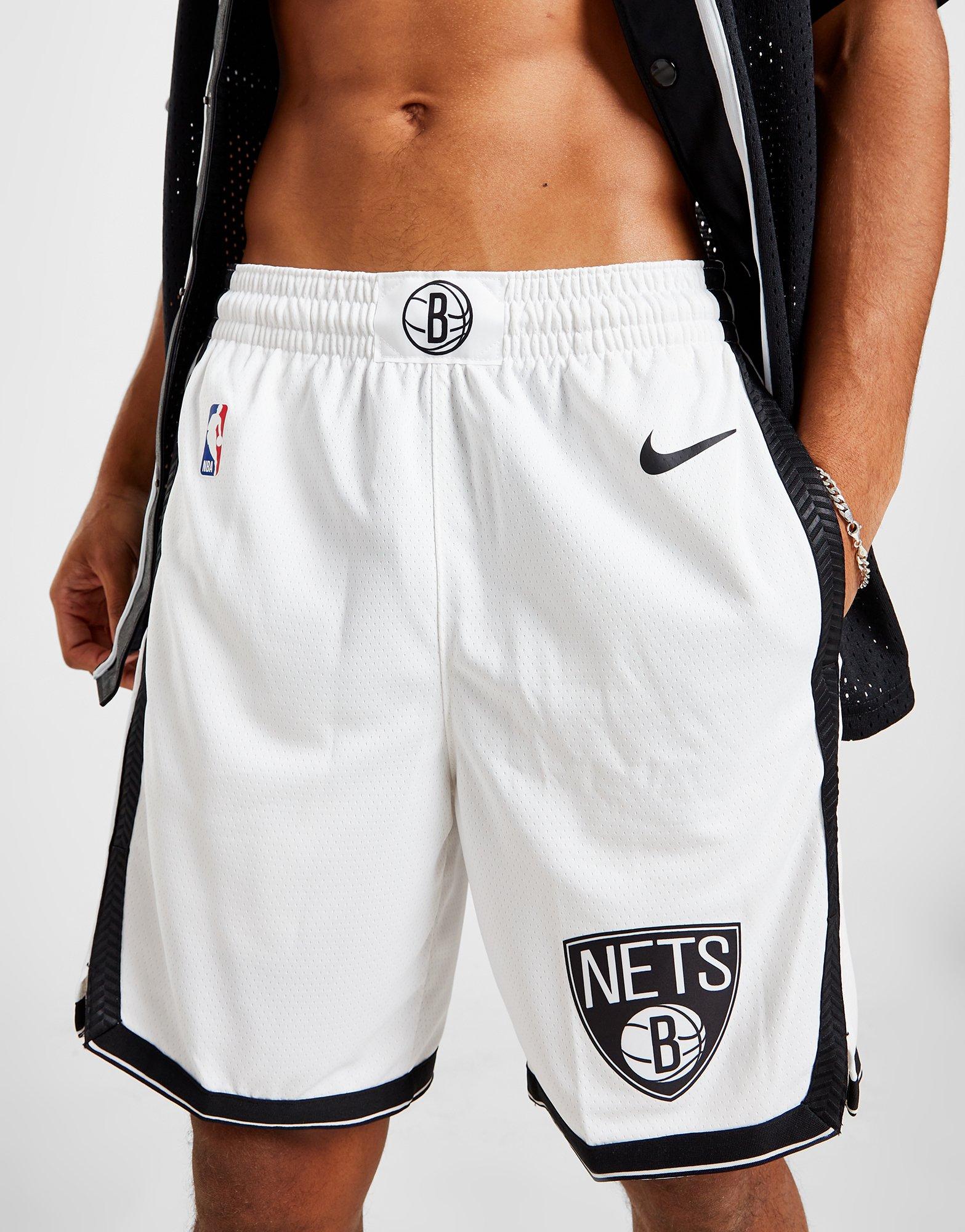 Brooklyn Nets 2019-20 City Edition White Swingman Shorts — SportsWRLDD