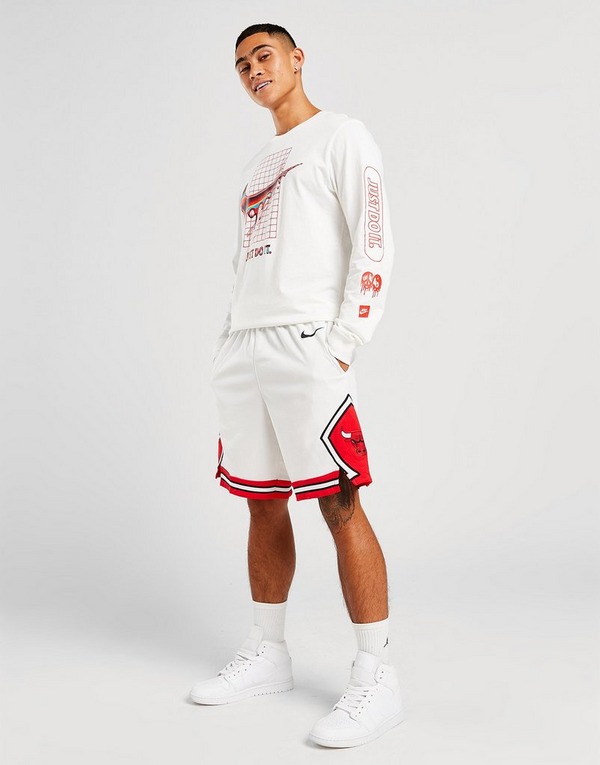 Nike Men's Chicago Bulls NBA Association Swingman Shorts - White - Hibbett