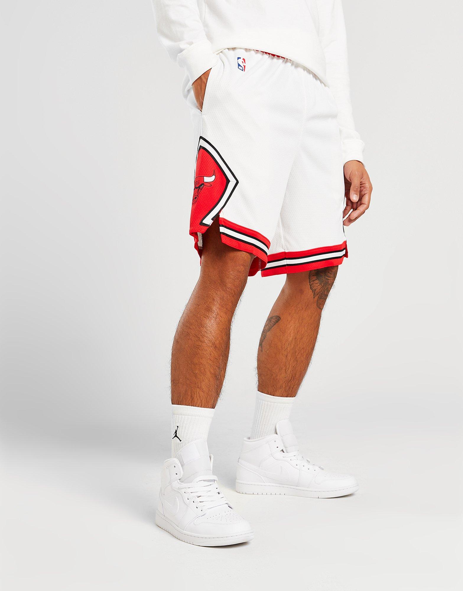 White Nike NBA Chicago Red Bulls Swingman Shorts