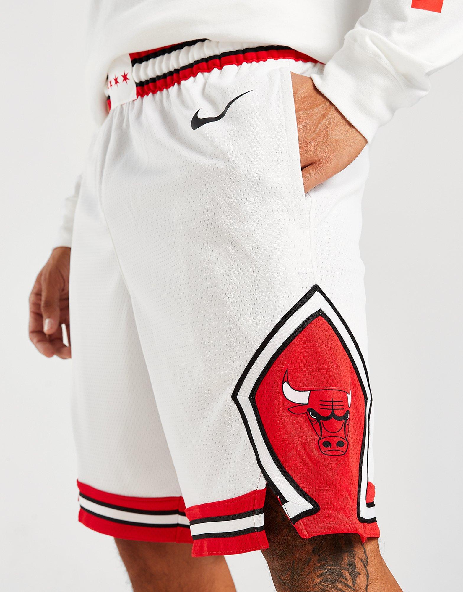 White Nike NBA Chicago Red Bulls Swingman Shorts