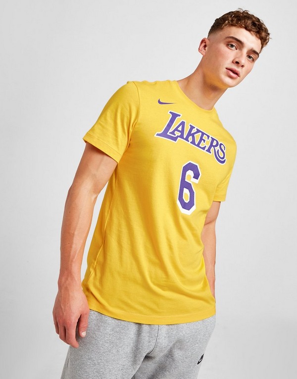 Yellow Nike NBA Los Angeles Lakers James #6 T-Shirt - JD Sports Ireland