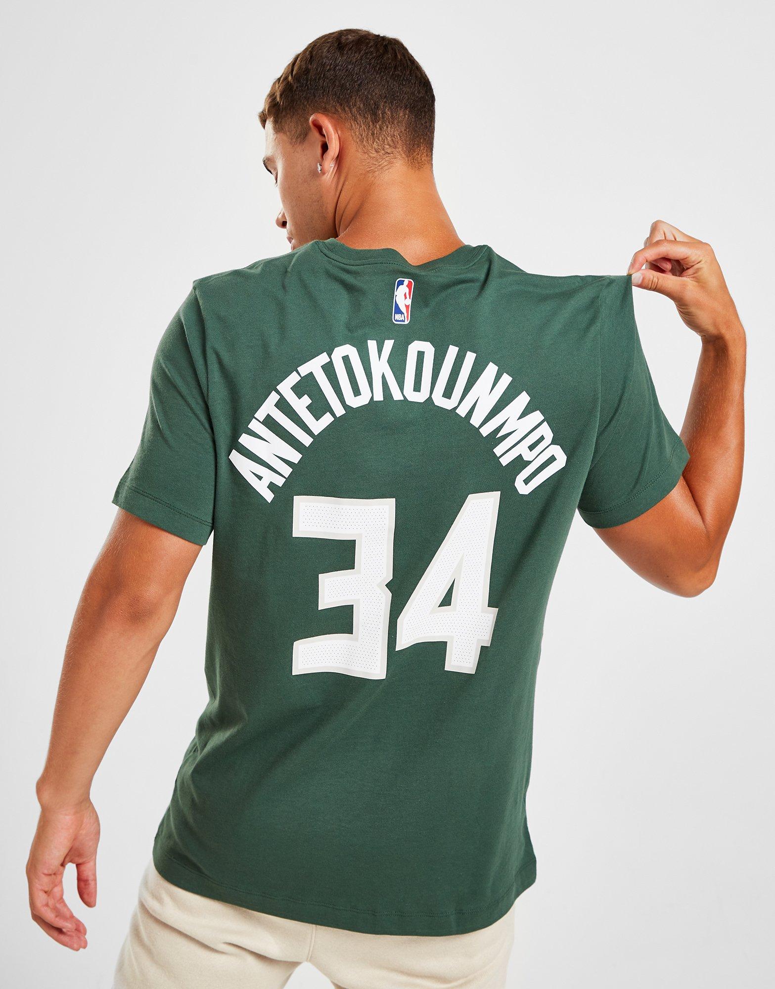 Green Nike NBA Milwaukee Bucks Antetokounmpo #34 T-Shirt - JD Sports Ireland