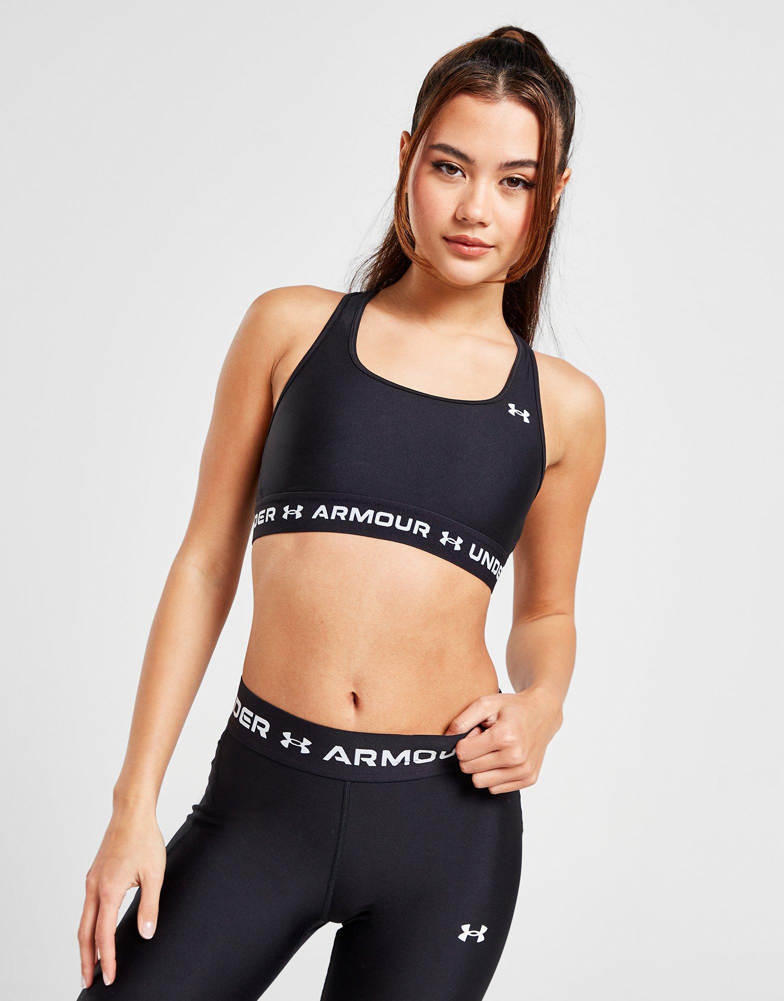 Under Armour Girls' HeatGear Armour Novelty Sports Bra Black Small