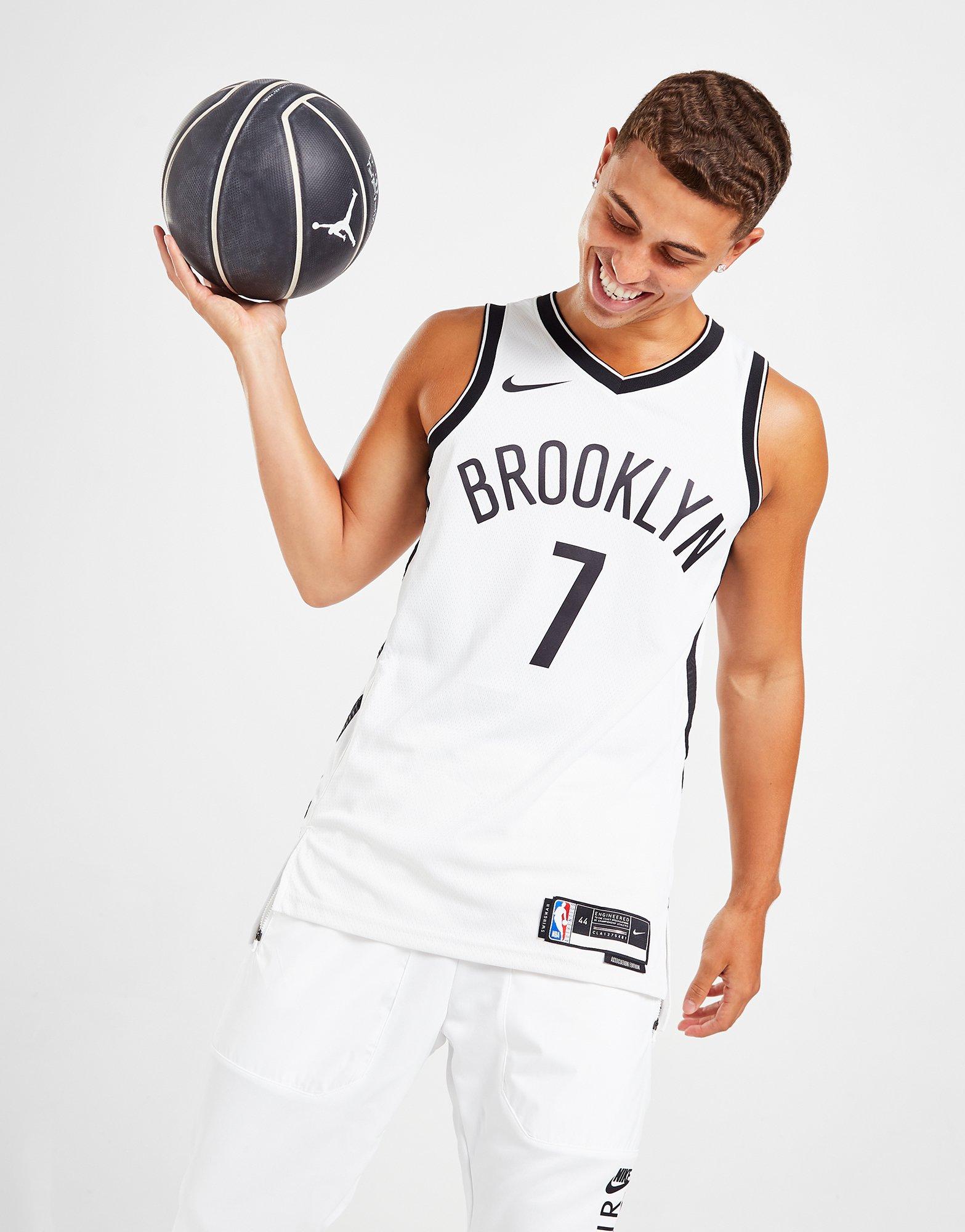 NWT Nike Kevin Durant Brooklyn Nets #7 White City Swingman Jersey Youth XL  18-20