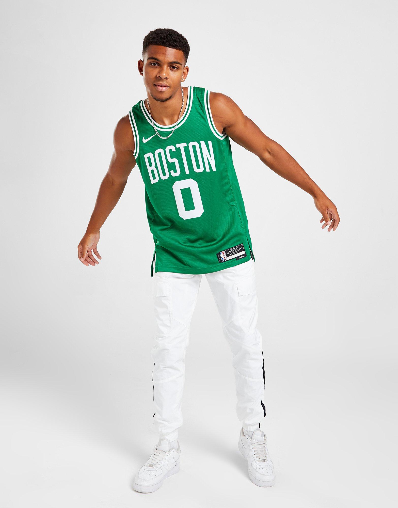 Green Nike NBA Boston Celtics Tatum #0 Swingman Jersey