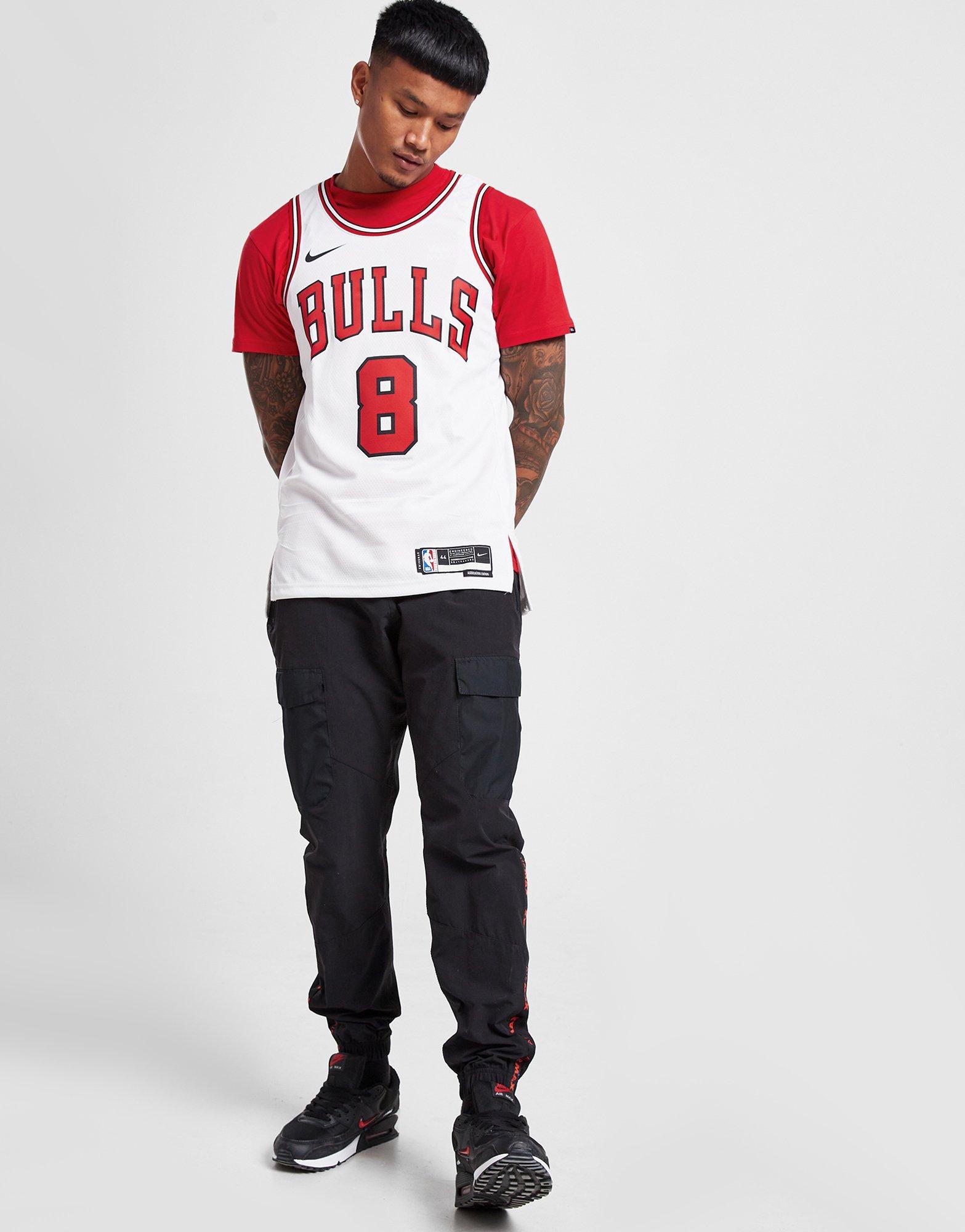 Red Nike NBA Chicago Bulls Lavine #8 Swingman Jersey