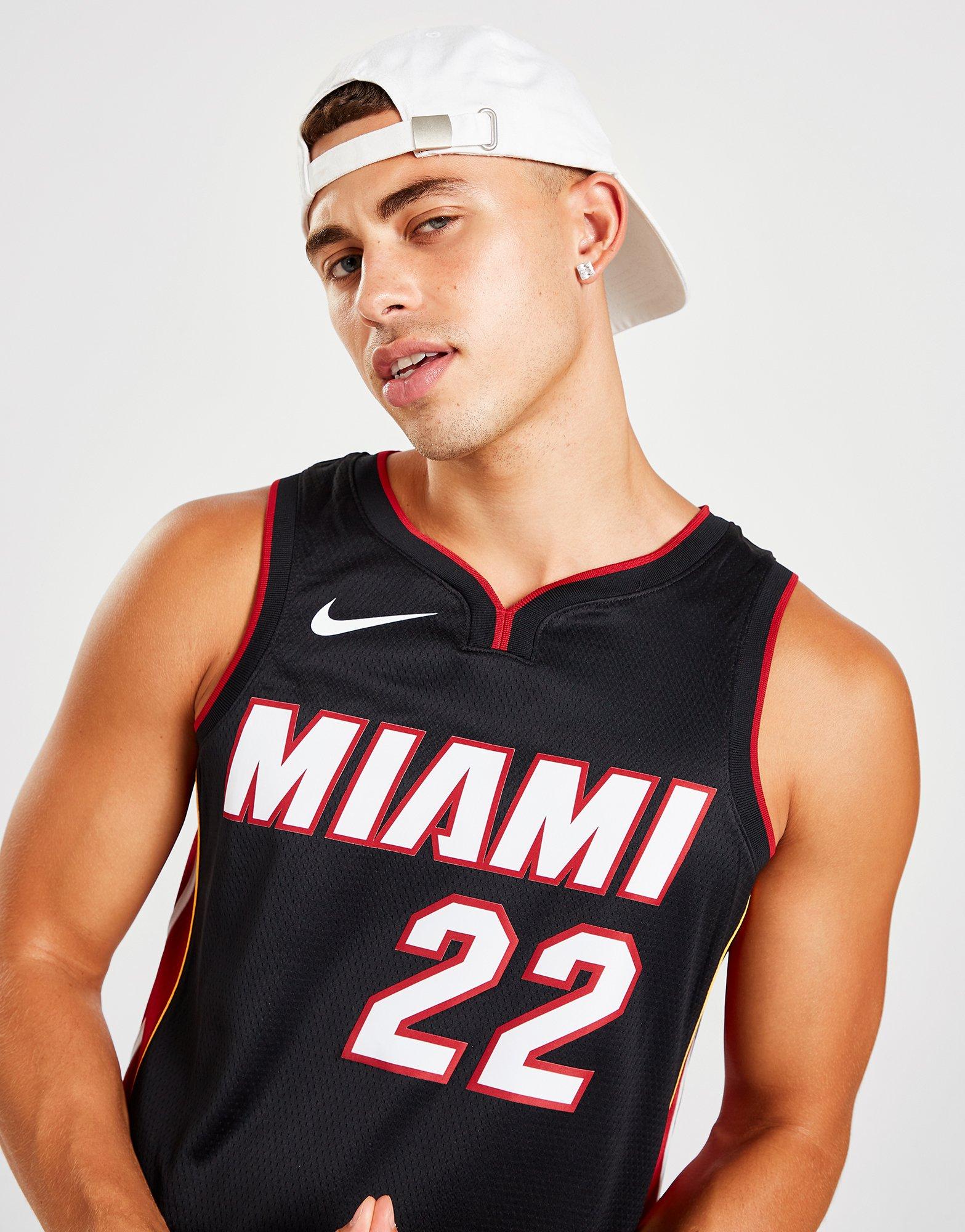 Nike Men's Miami Heat Jimmy Butler #22 White Dri-Fit Swingman Jersey, Small
