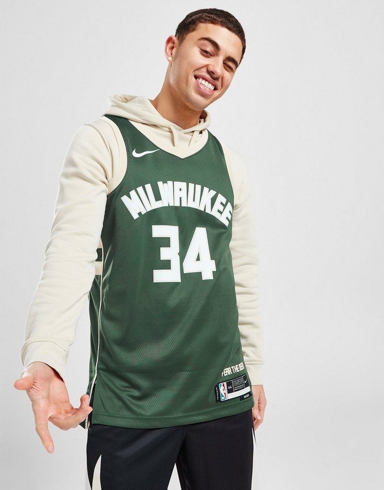 Nike NBA Milwaukee Bucks Icon Antetokounmpo #34 Jersey | JD Sports UK