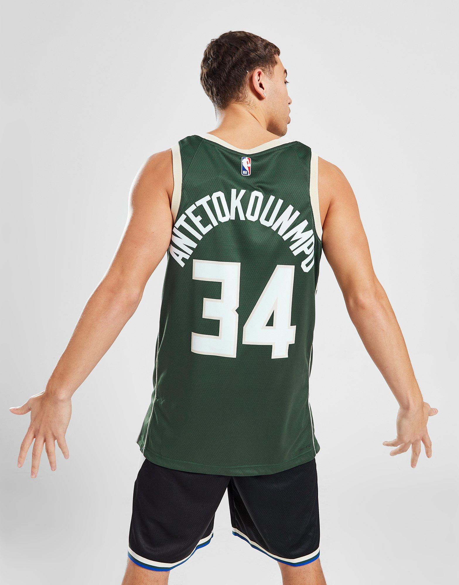 NBA MILWAUKEE BUCKS BASKETBALL SHIRT JERSEY NIKE #34 GIANNIS ANTETOKOUNMPO