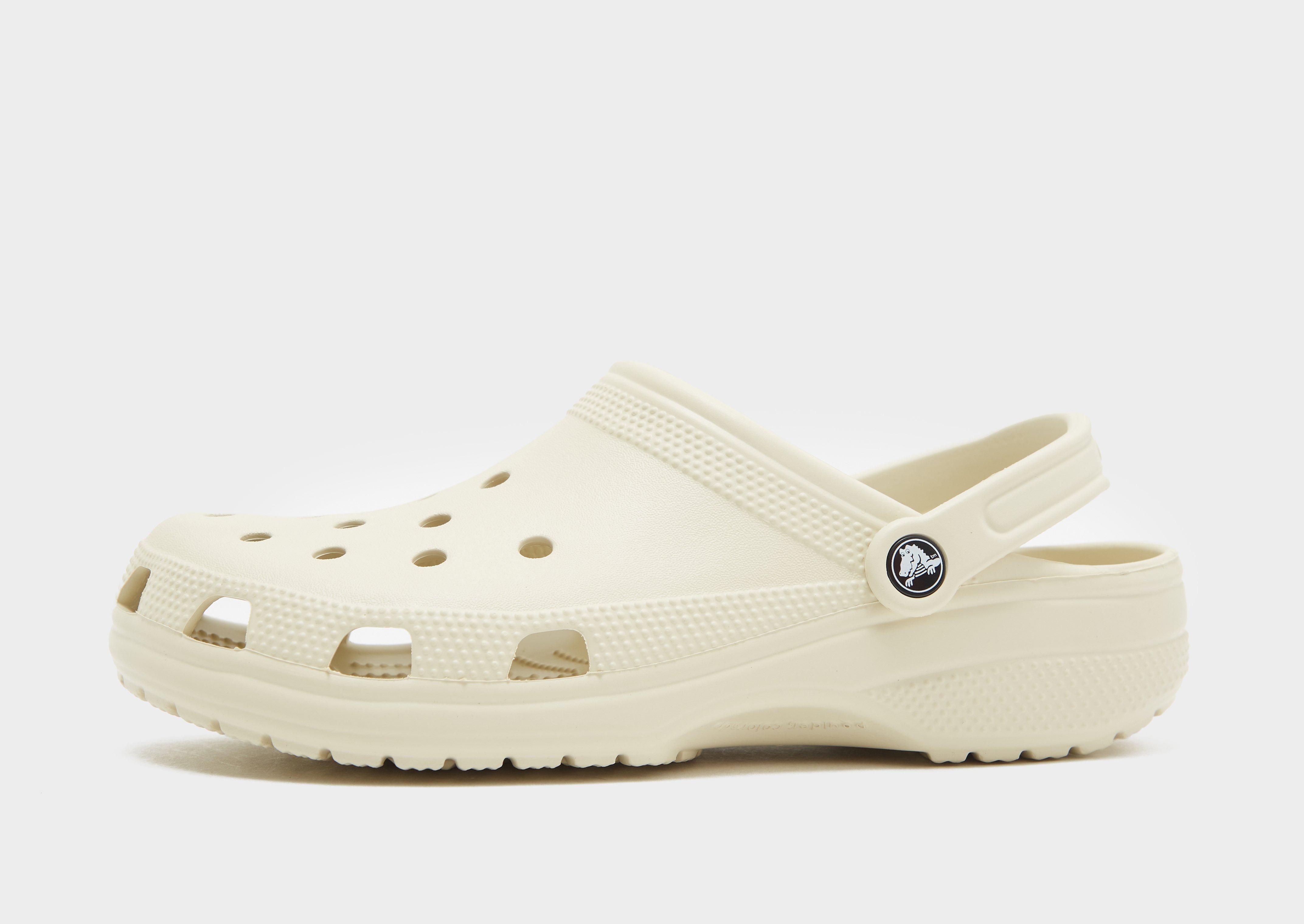 White crocs discount with orange strap