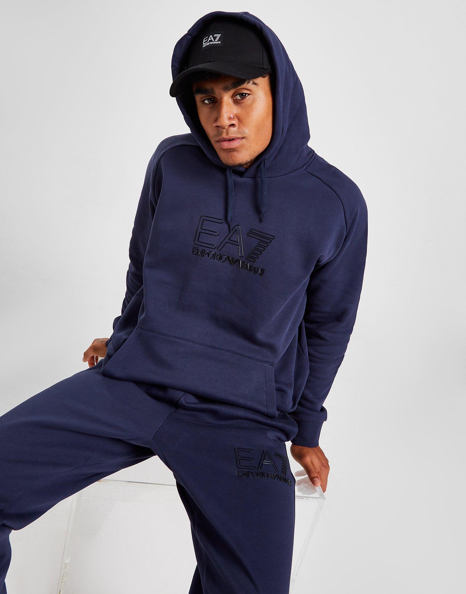 Aarzelen Boomgaard Op en neer gaan Blue Emporio Armani EA7 Visible Silicone Hoodie | JD Sports Global