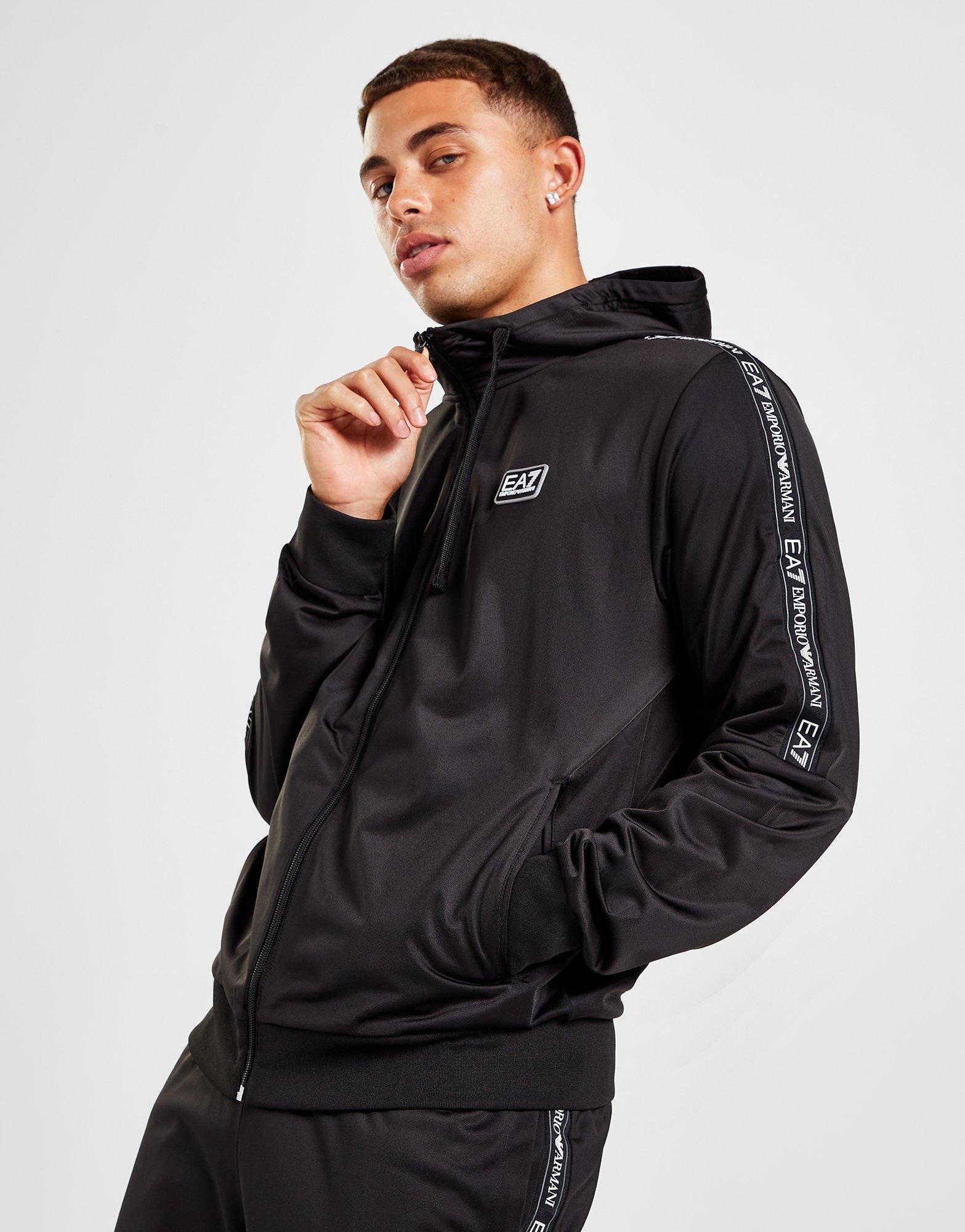 Black Emporio Armani EA7 Overhead Reflective Tape Tracksuit - JD Sports  Global