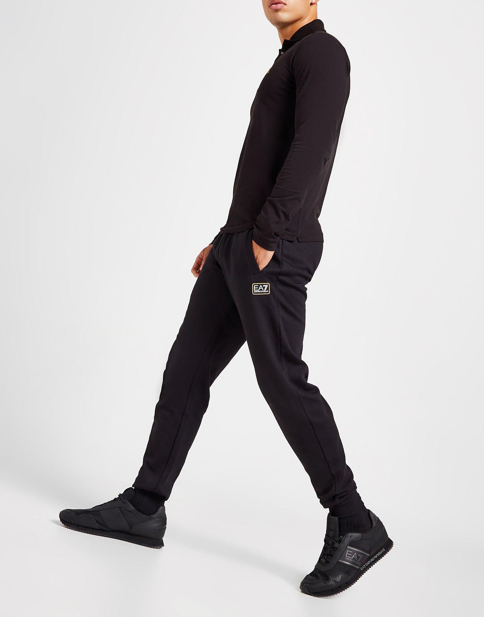 Black Emporio Armani EA7 Gold Zip Track Pants | JD Sports Global