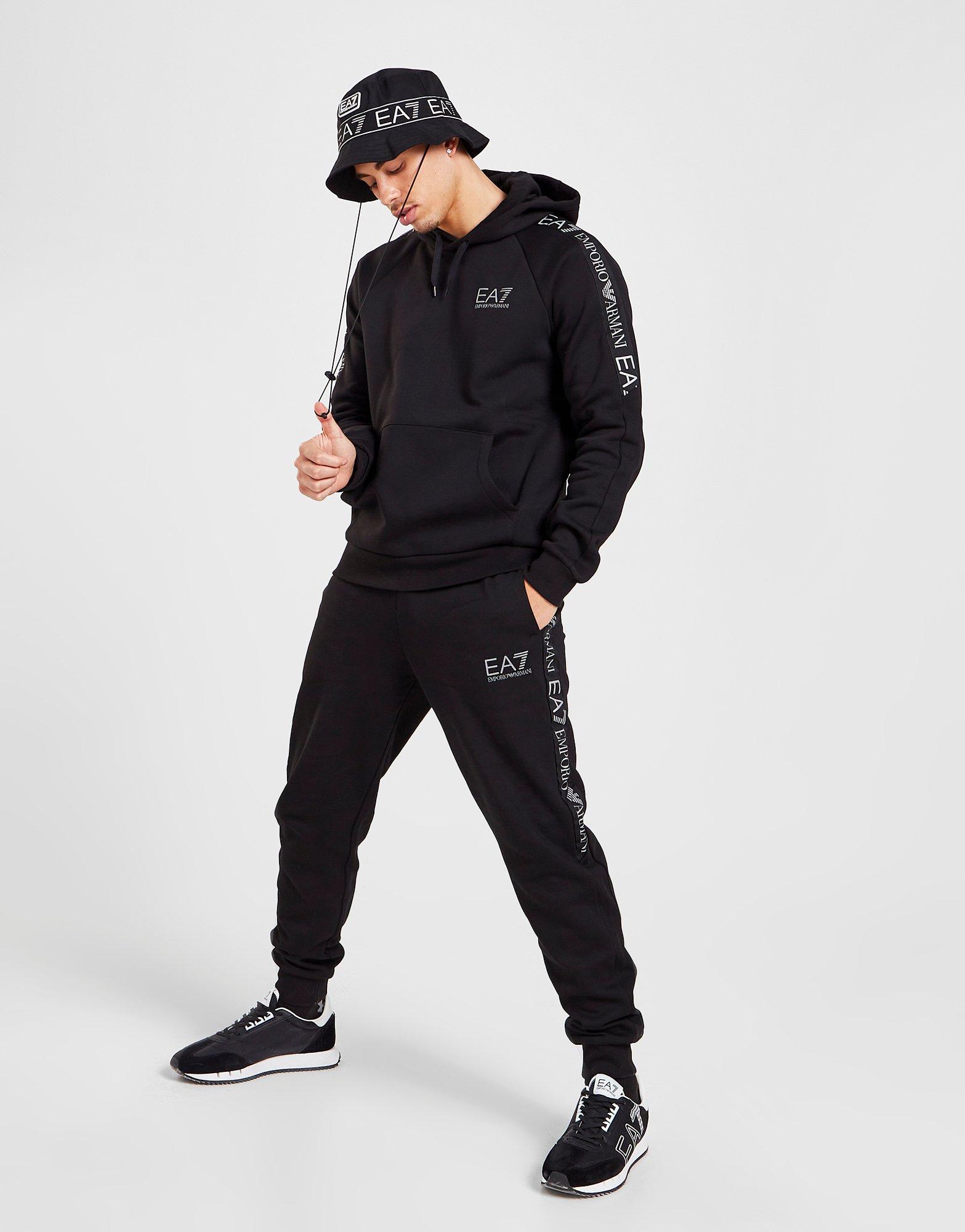 Black Emporio Armani EA7 Tape Reflect Overhead Tracksuit - JD Sports Global