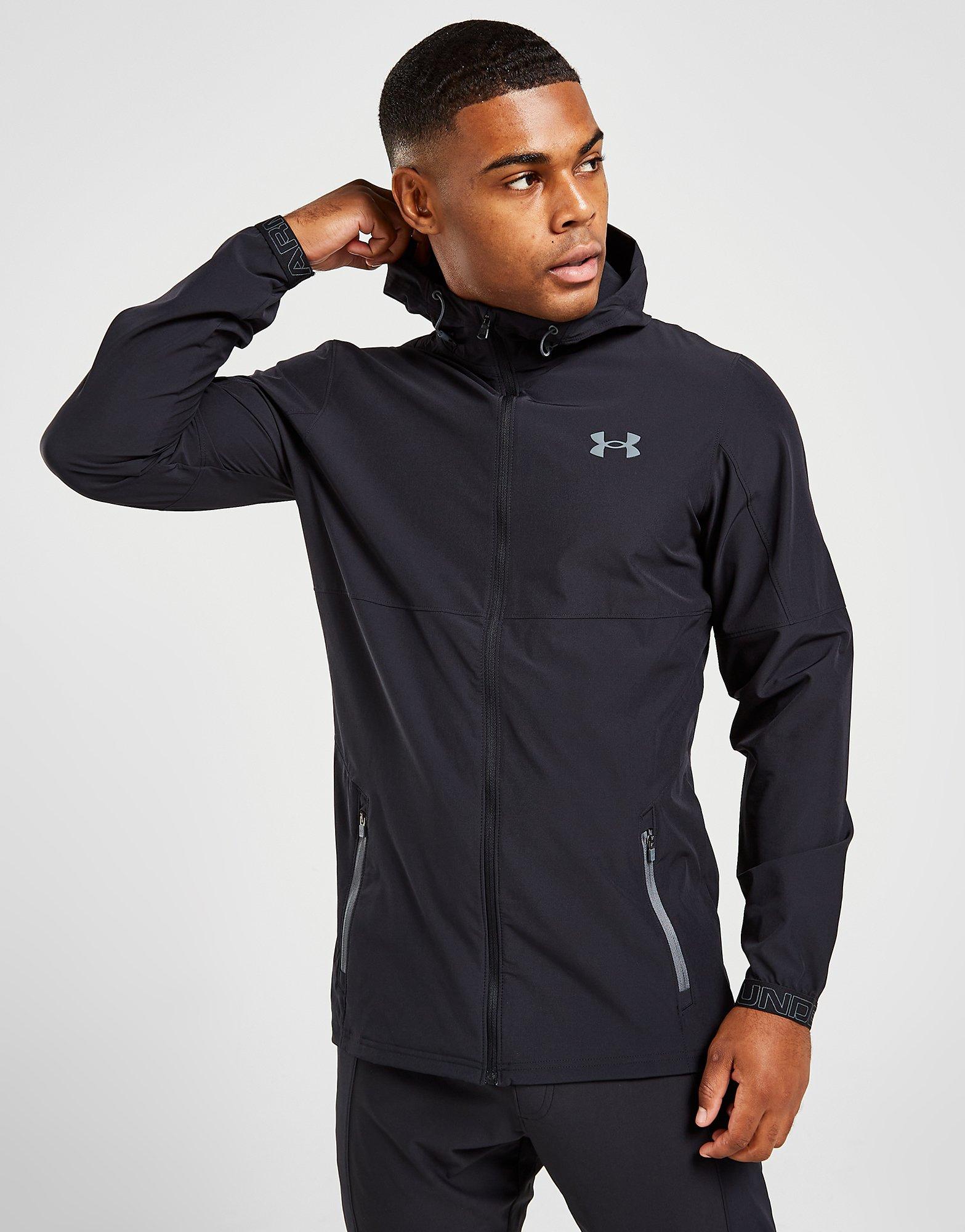 Black Under Armour Vanish Woven Full Zip Hoodie | Sports