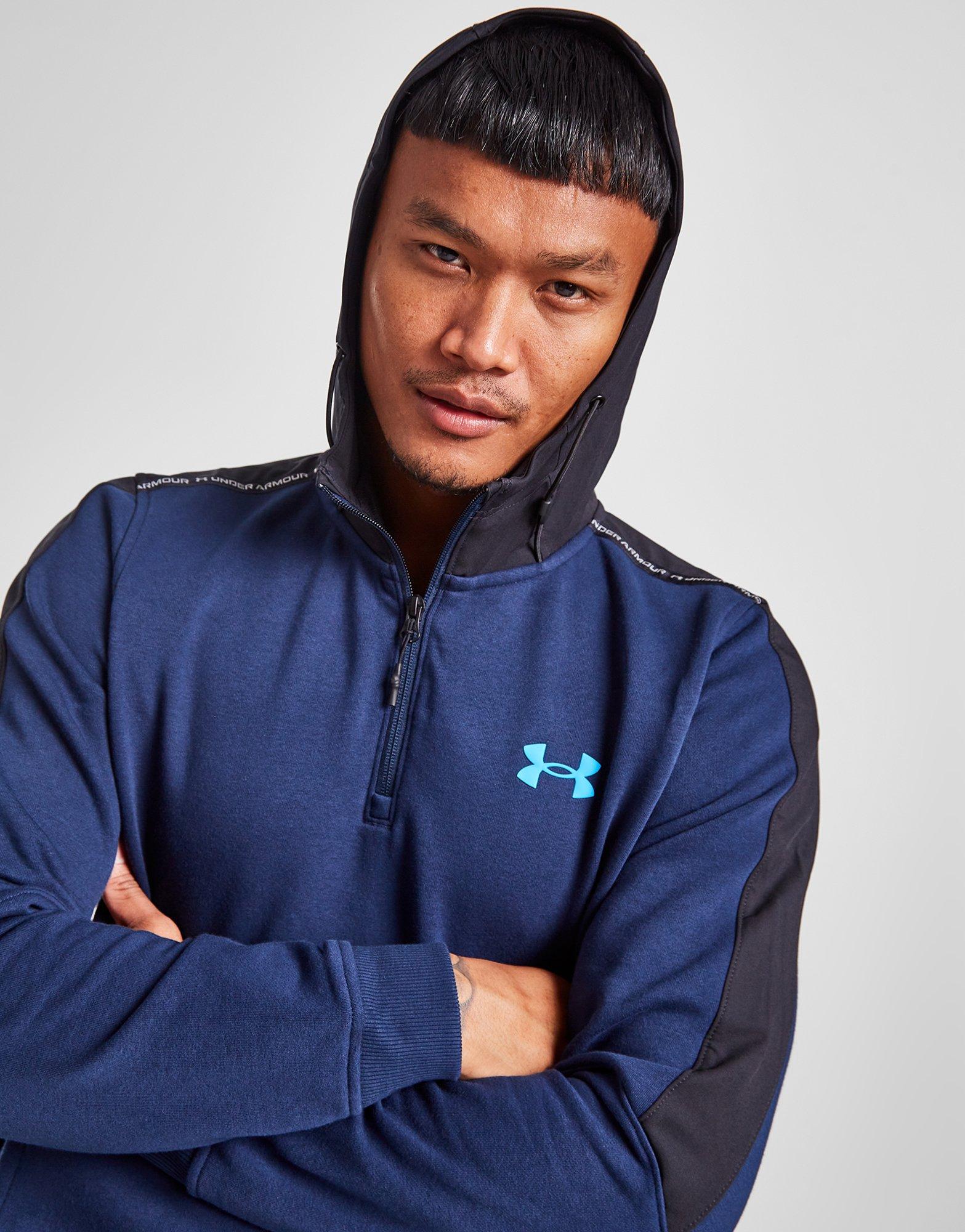 Grey Under Armour Threadborne 1/2 Zip Hoodie - JD Sports Ireland