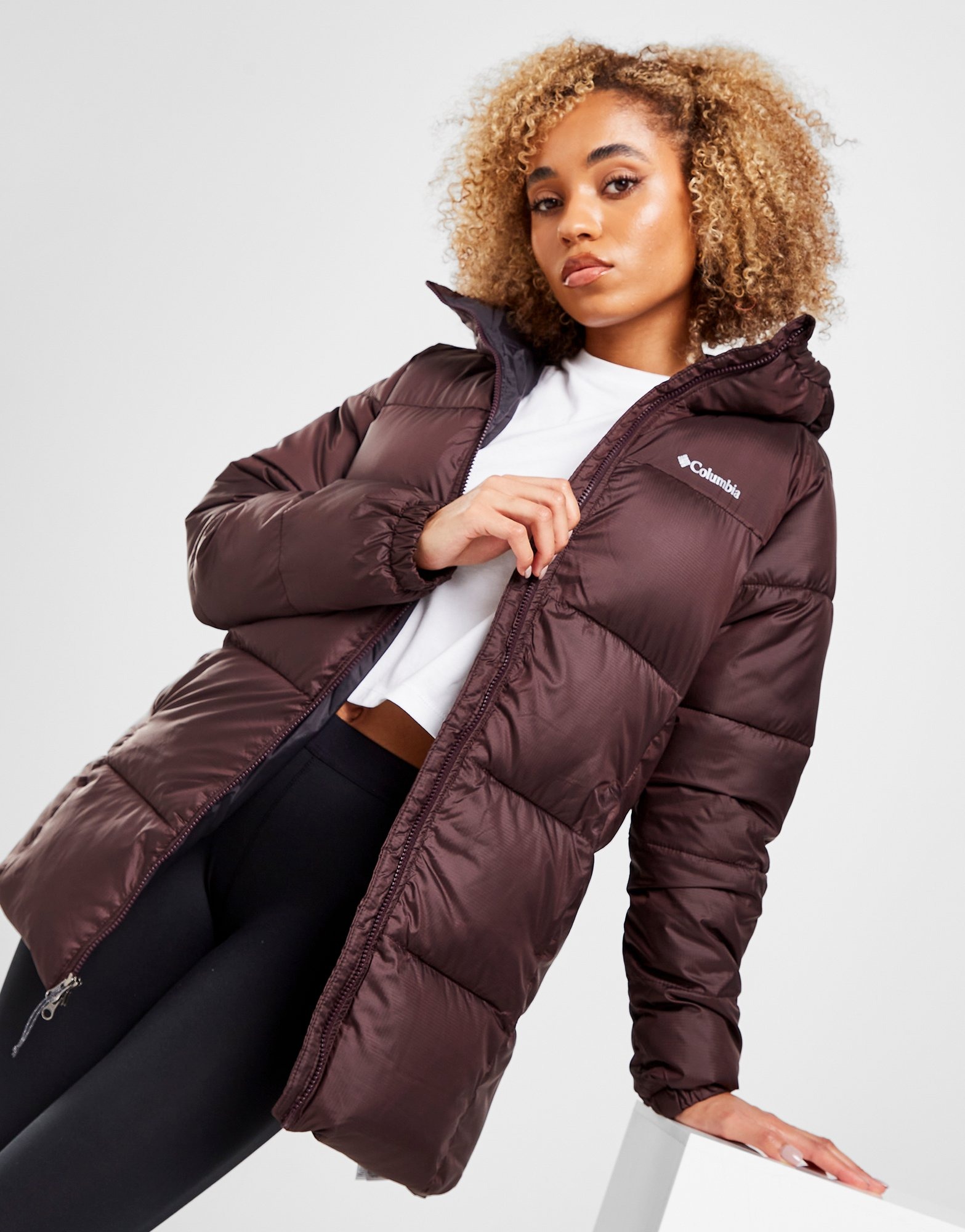 Brown Columbia Puffect Mid Padded Jacket - JD Sports Global