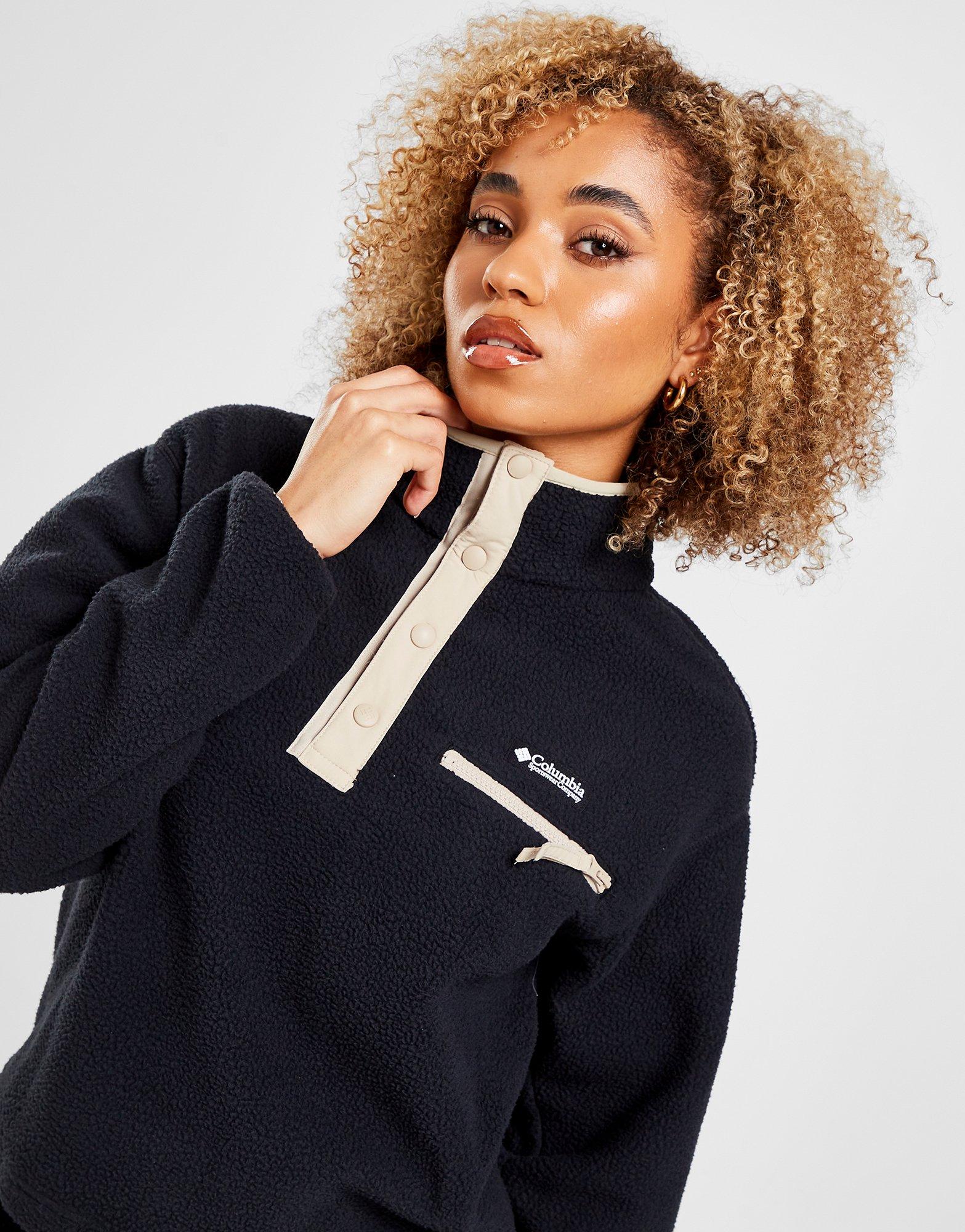 Black Columbia Helvetia Crop 1/4 Button Fleece - JD Sports Global