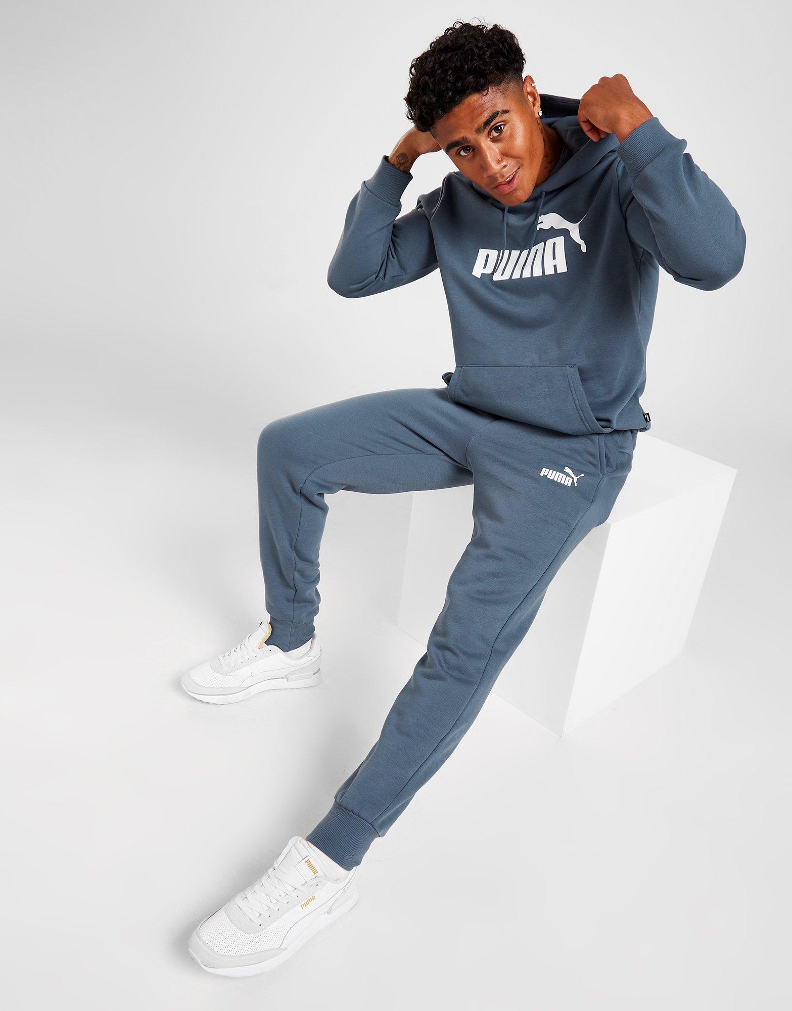 puma core fleece joggers blue