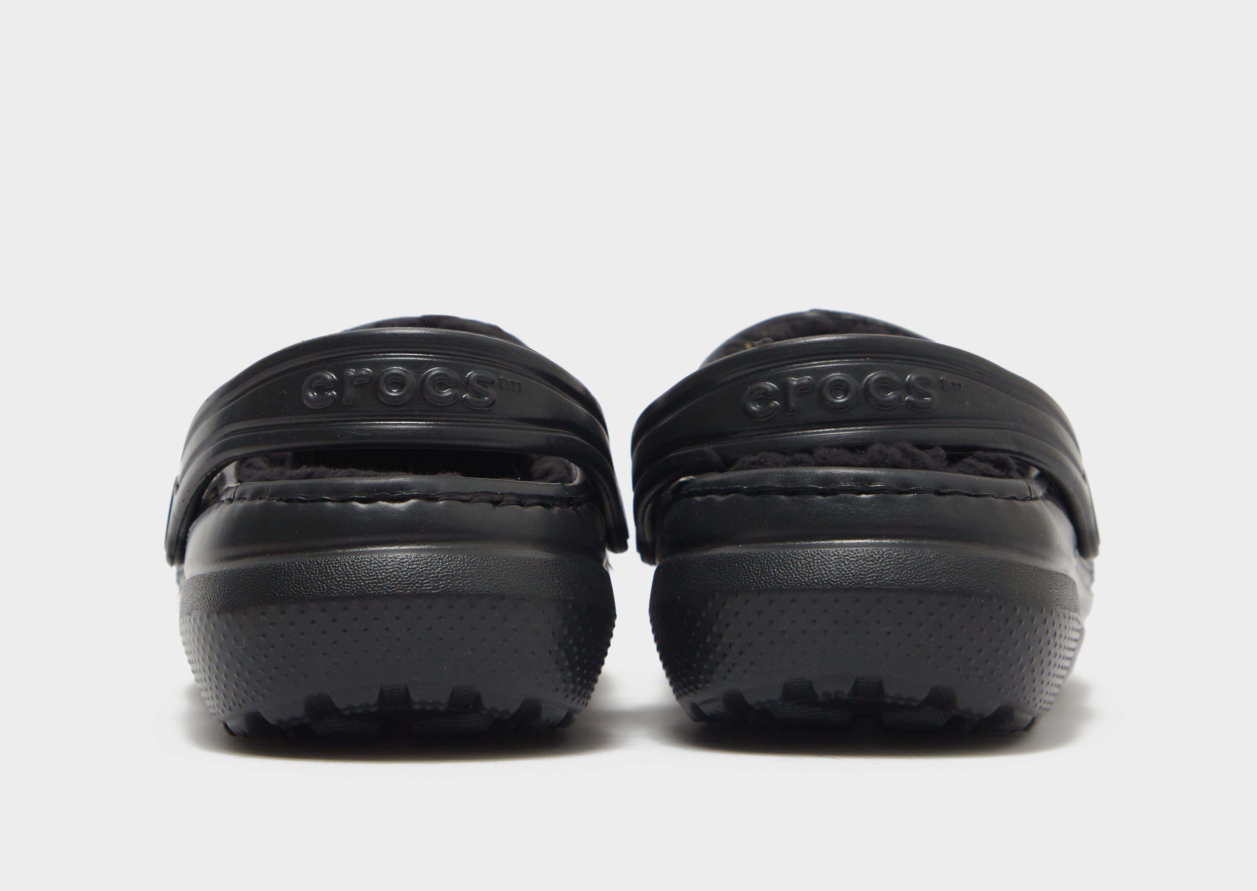 Kids black lined online crocs