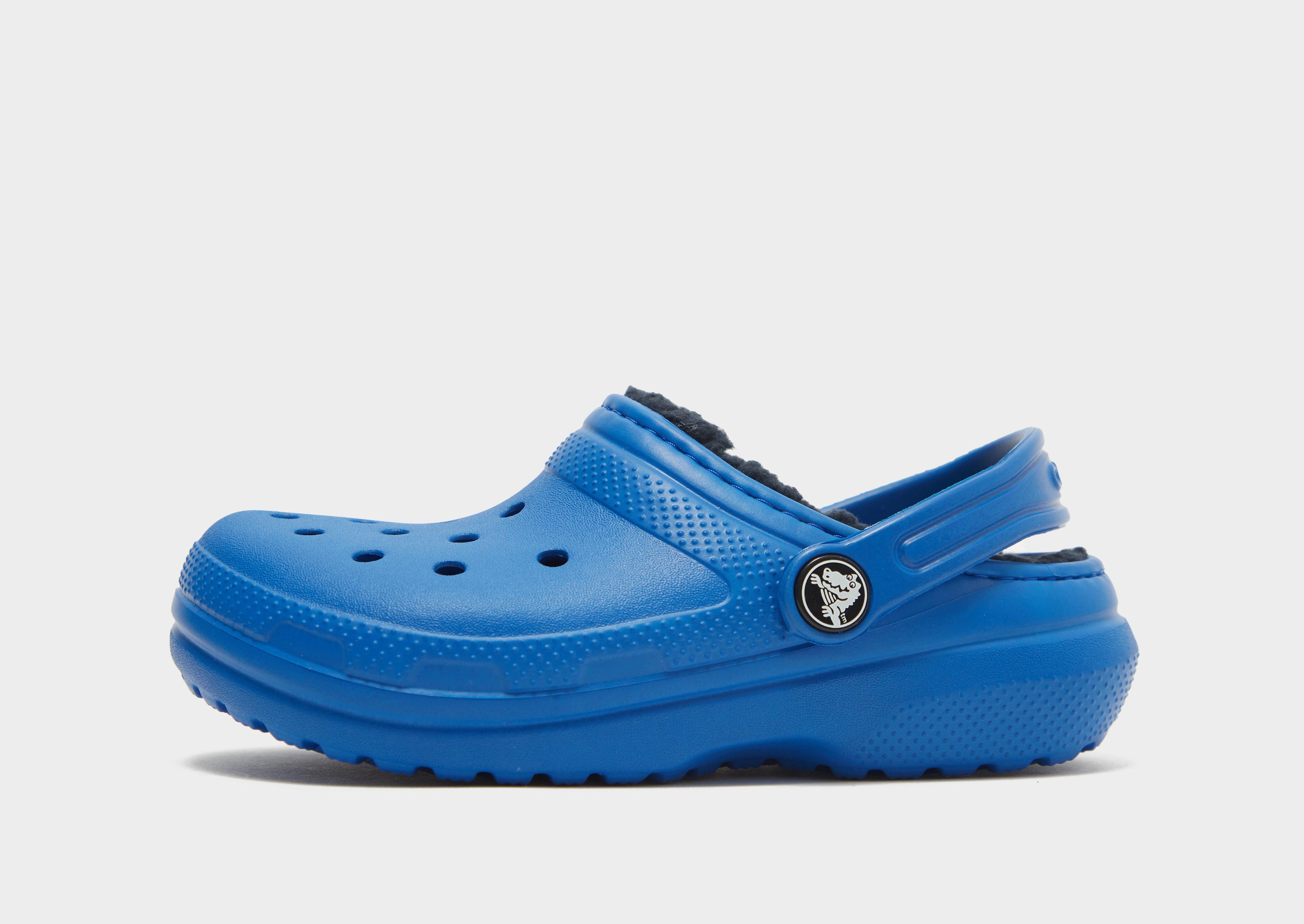 light blue crocs lined