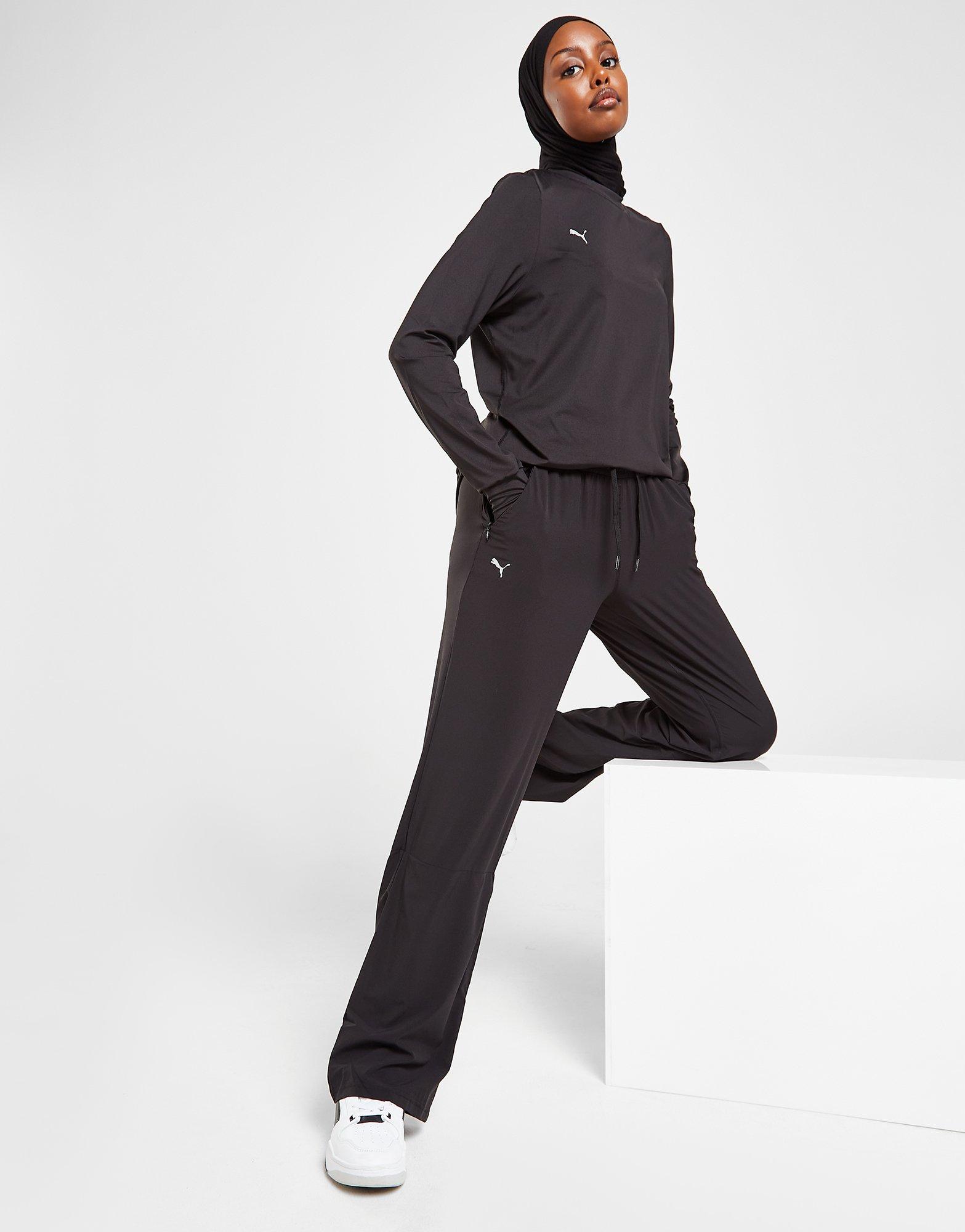 Black Puma Modest Wide Leg Track Pants