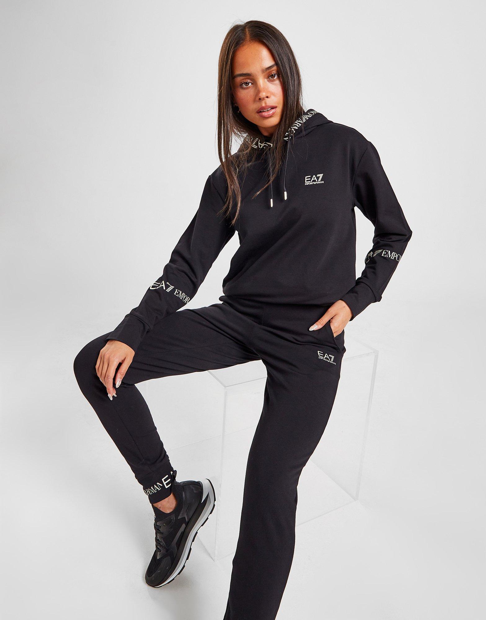 Womens black 2024 armani tracksuit