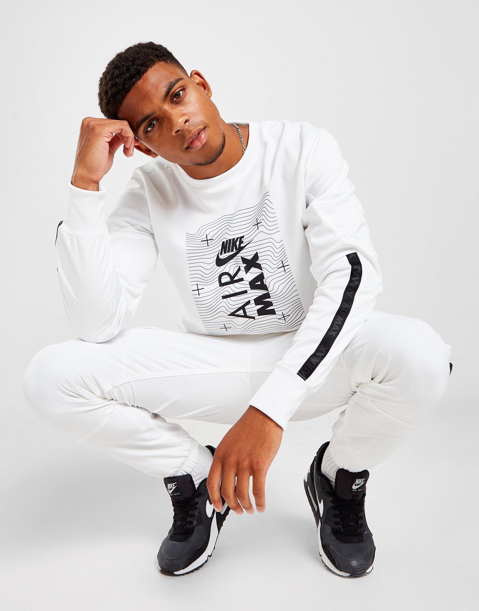 Nike air max sweatshirt white hotsell