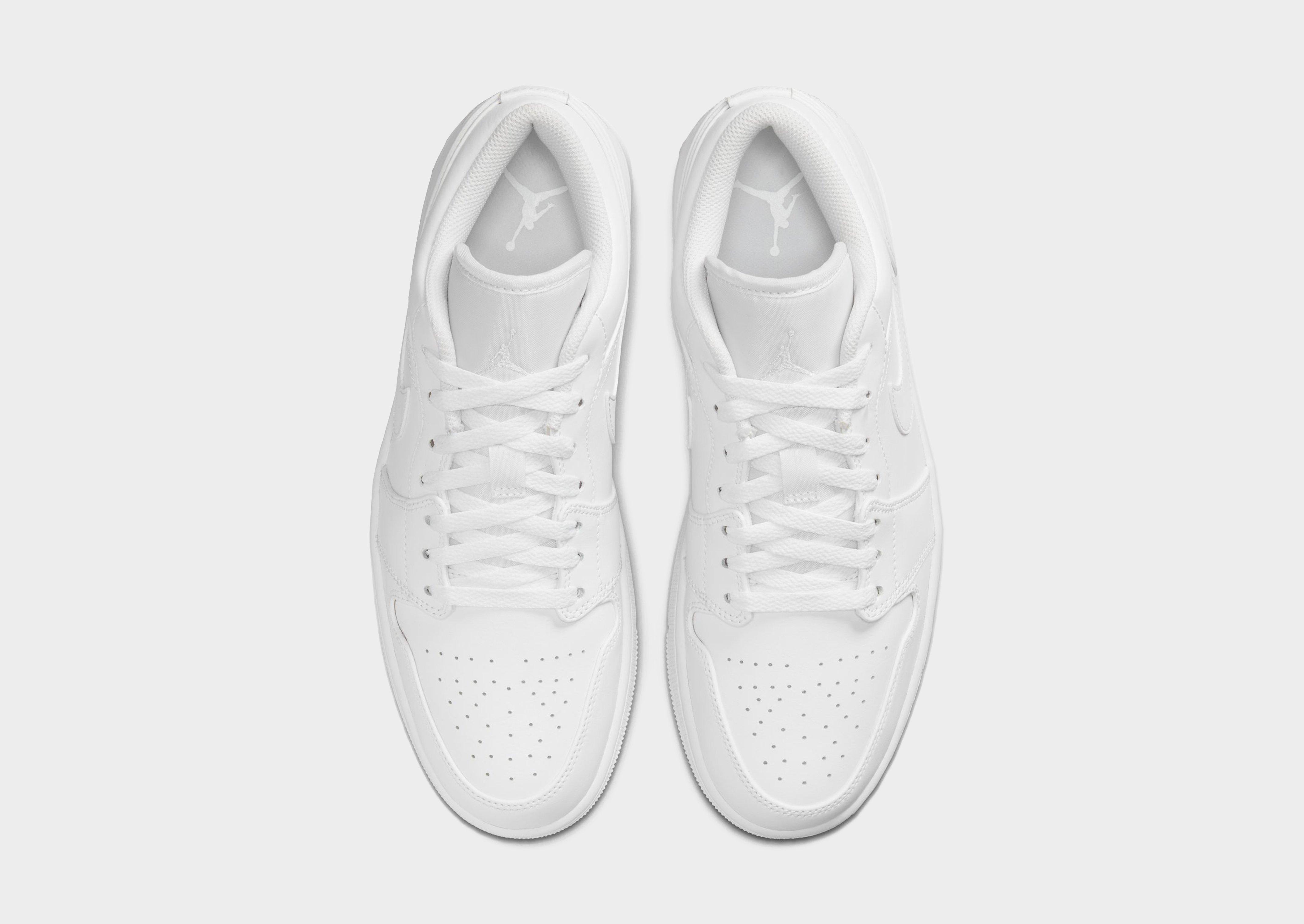 Air jordan 1 on sale low all white