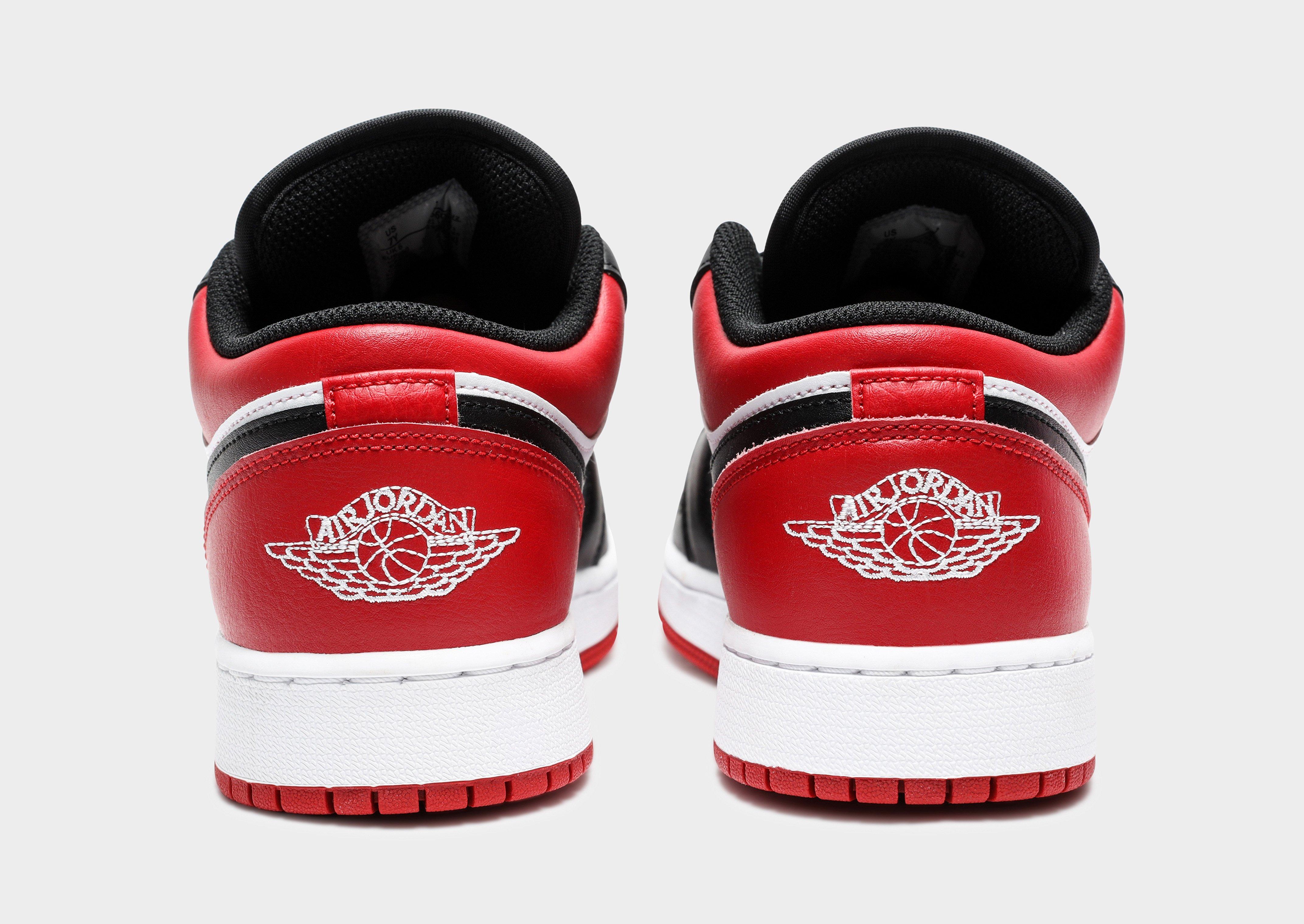 Jordan Air 1 Low 'Bred Toe' Junior's
