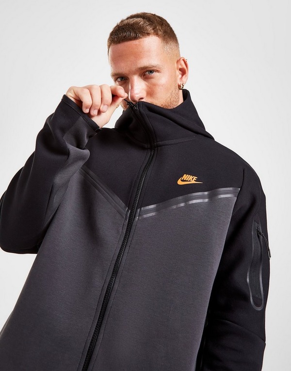 Nike Sportswear Tech Fleece Full Zip Hoodie CU4489-010 Black Clothes ...
