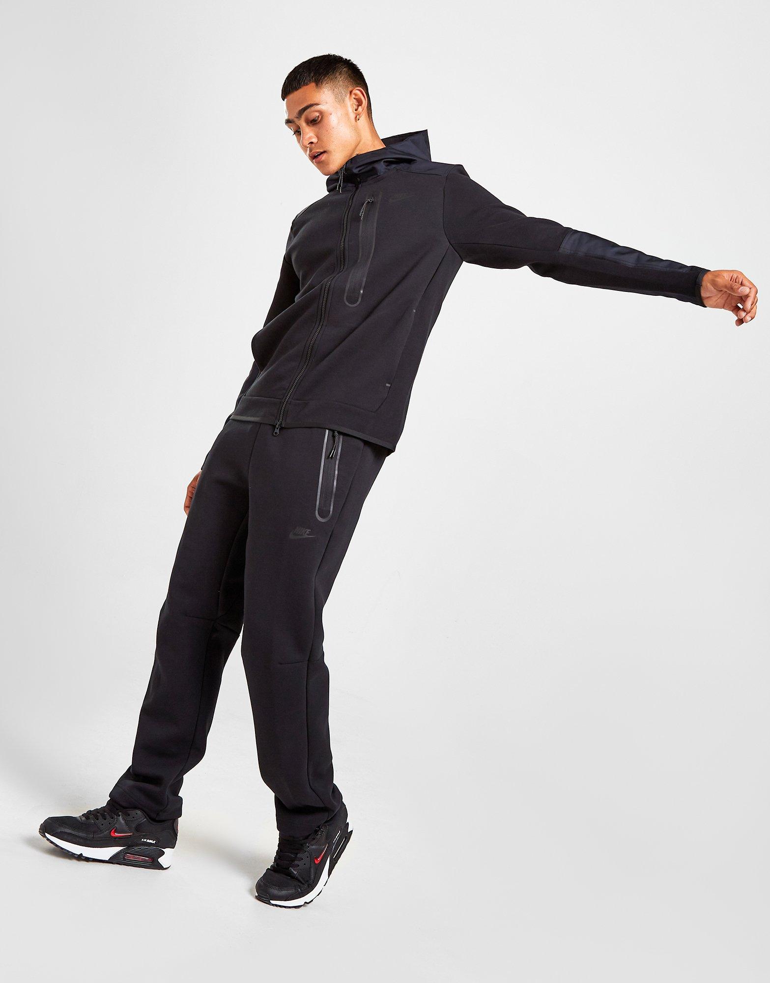 nike open hem joggers black