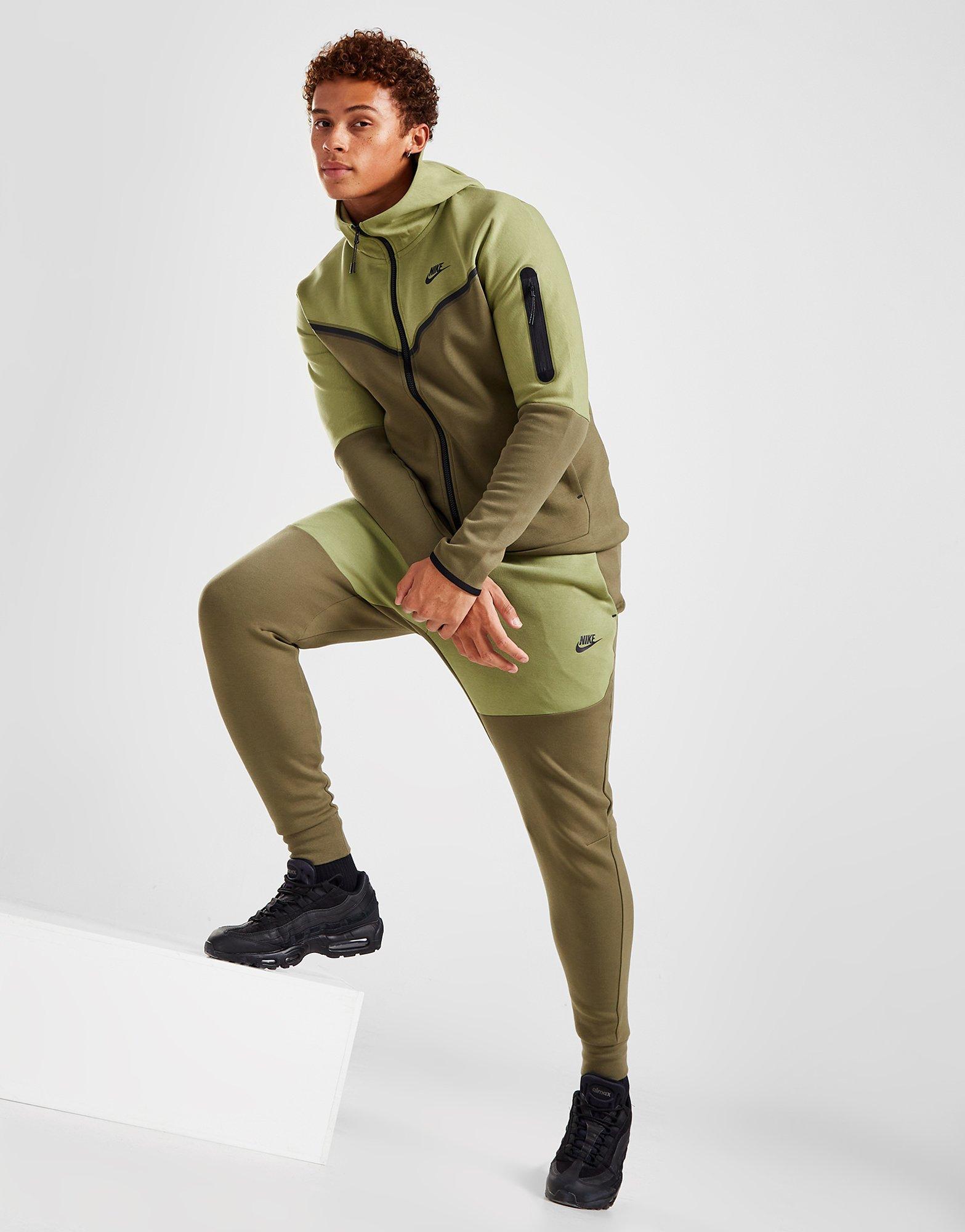 Nike Men Tech Fleece Full-Zip Hoodie Alligator/Olive/Black ...