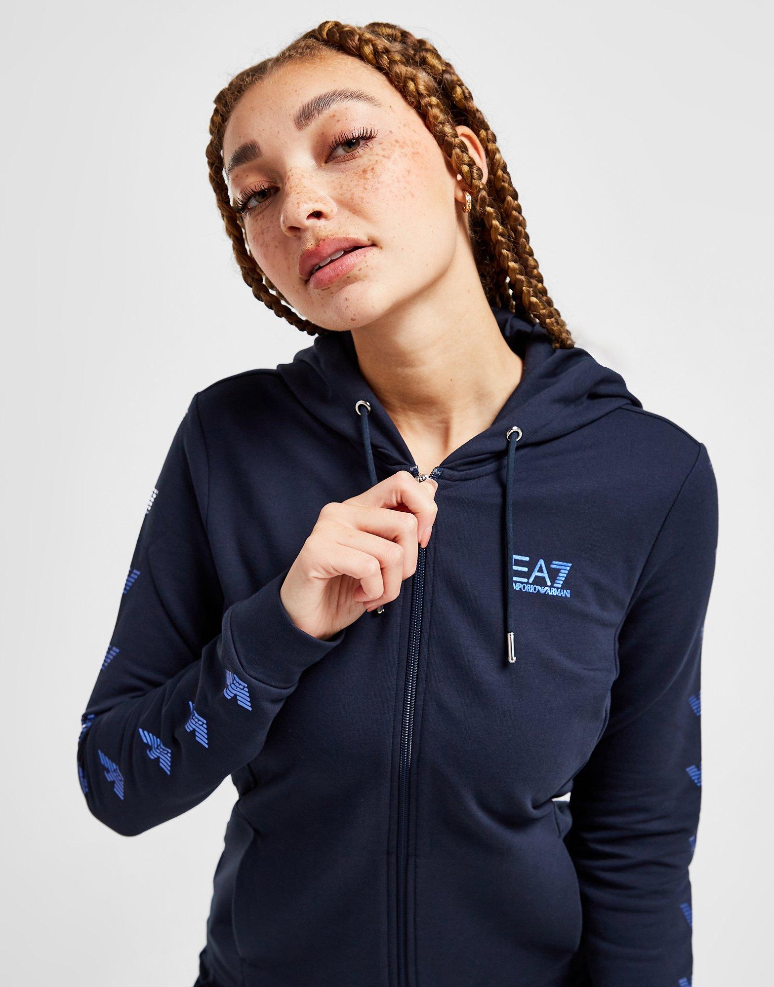 Ea7 hot sale blue hoodie