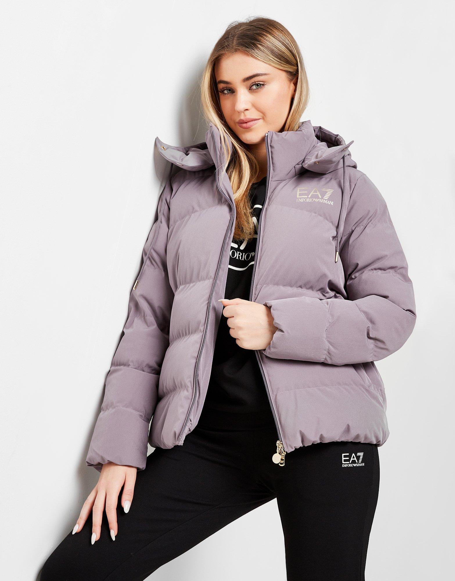 Pink Emporio Armani EA7 Padded Logo Mid Jacket | JD Sports UK