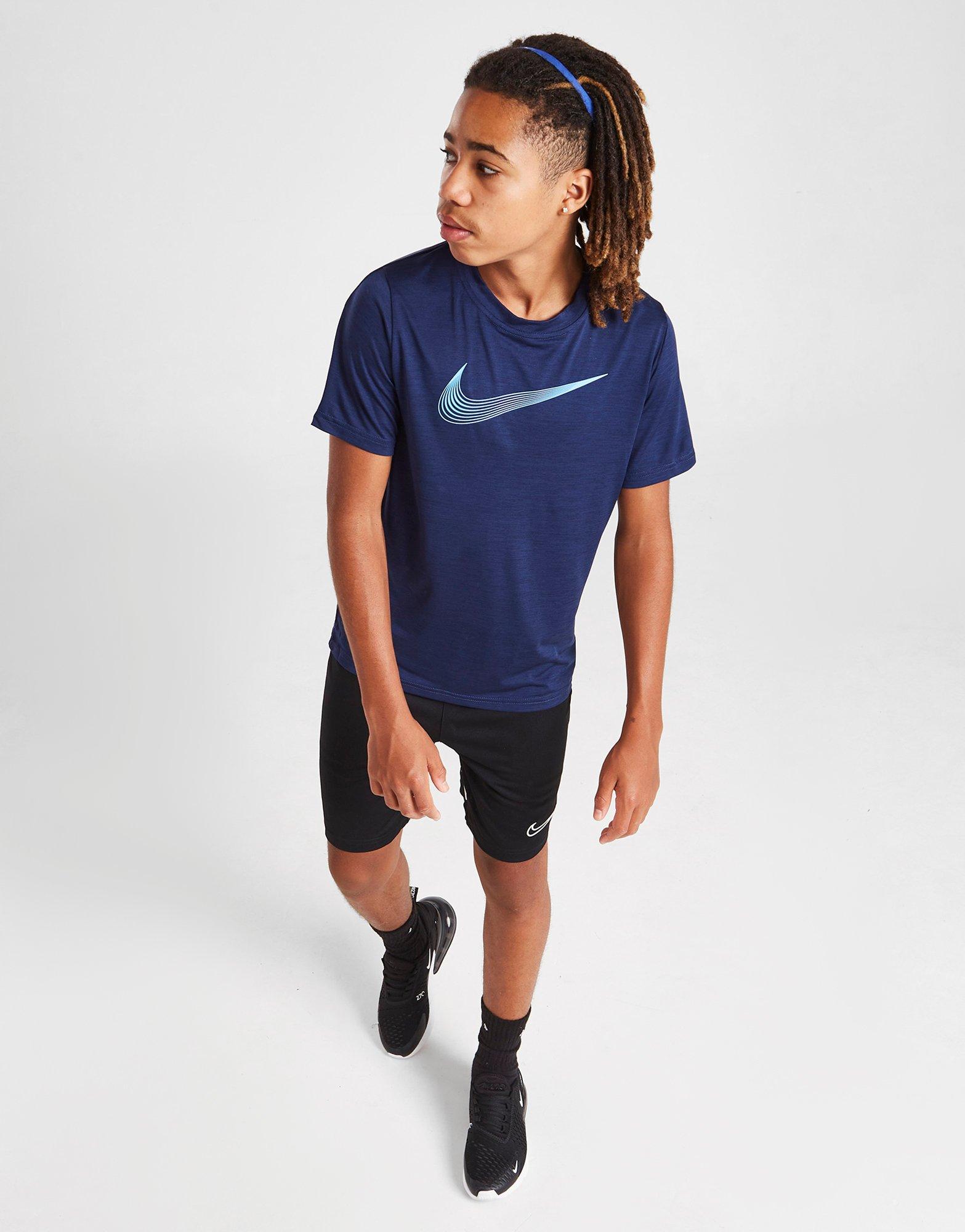 Nike Men's Sportswear Classic Just Do It Graphic T-Shirt in Blue/Midnight Navy Size XS | Cotton/Polyester