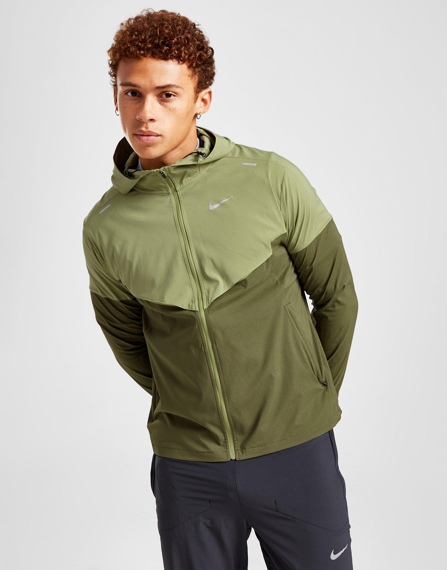 green nike windbreaker jacket