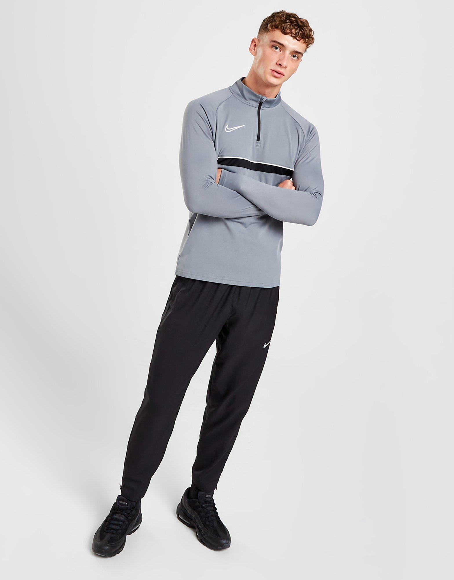 nike academy 1 4 zip track top grey
