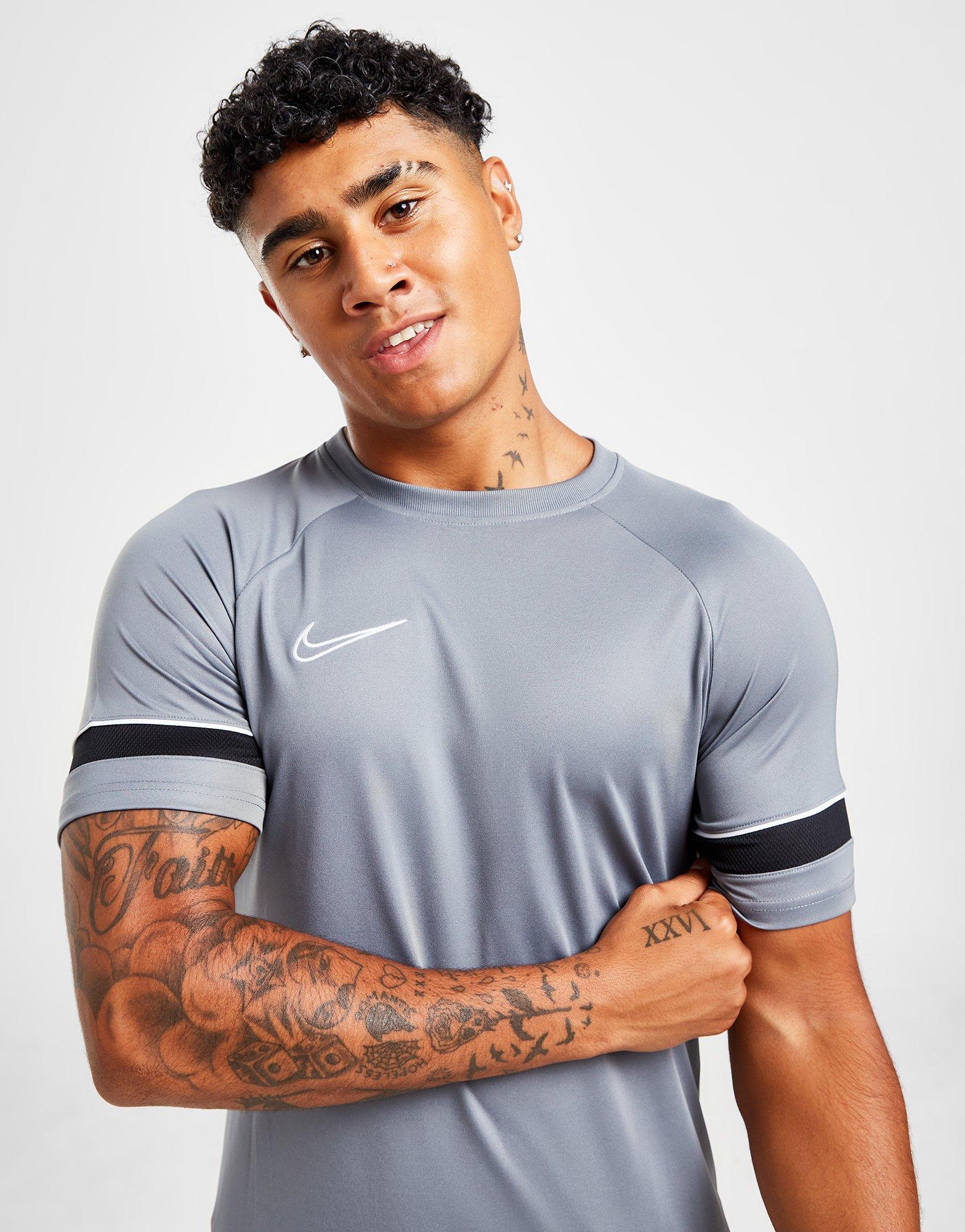 Grey Nike Academy Essential Dri-FIT T 