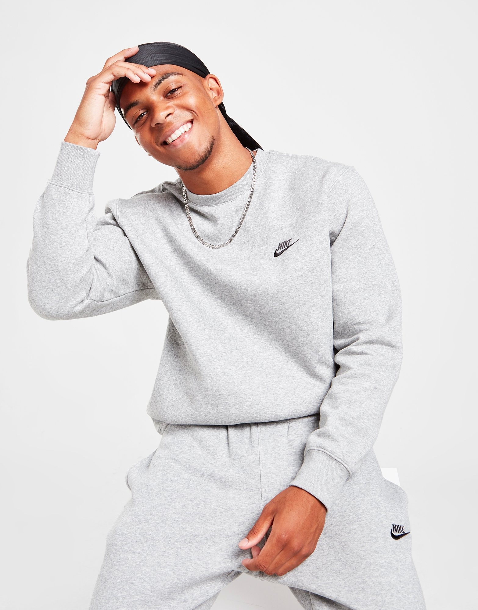 Grey Nike Foundation Fleece Sweatshirt | JD Sports UK